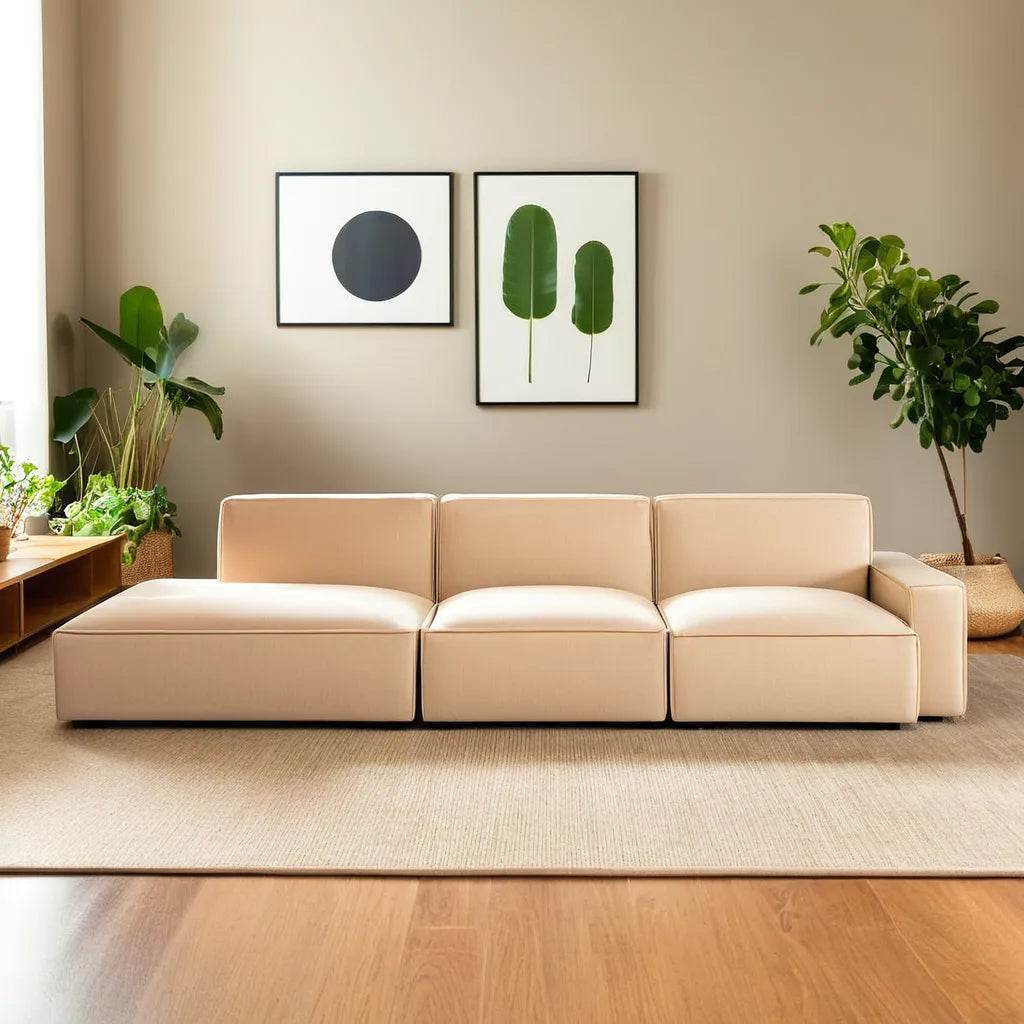 Premium Giacomo Fabric 4-Seater Extended Sofa - Comfortable & Pet-Friendly Living Room Furniture for Family Gatherings & Movie Nights