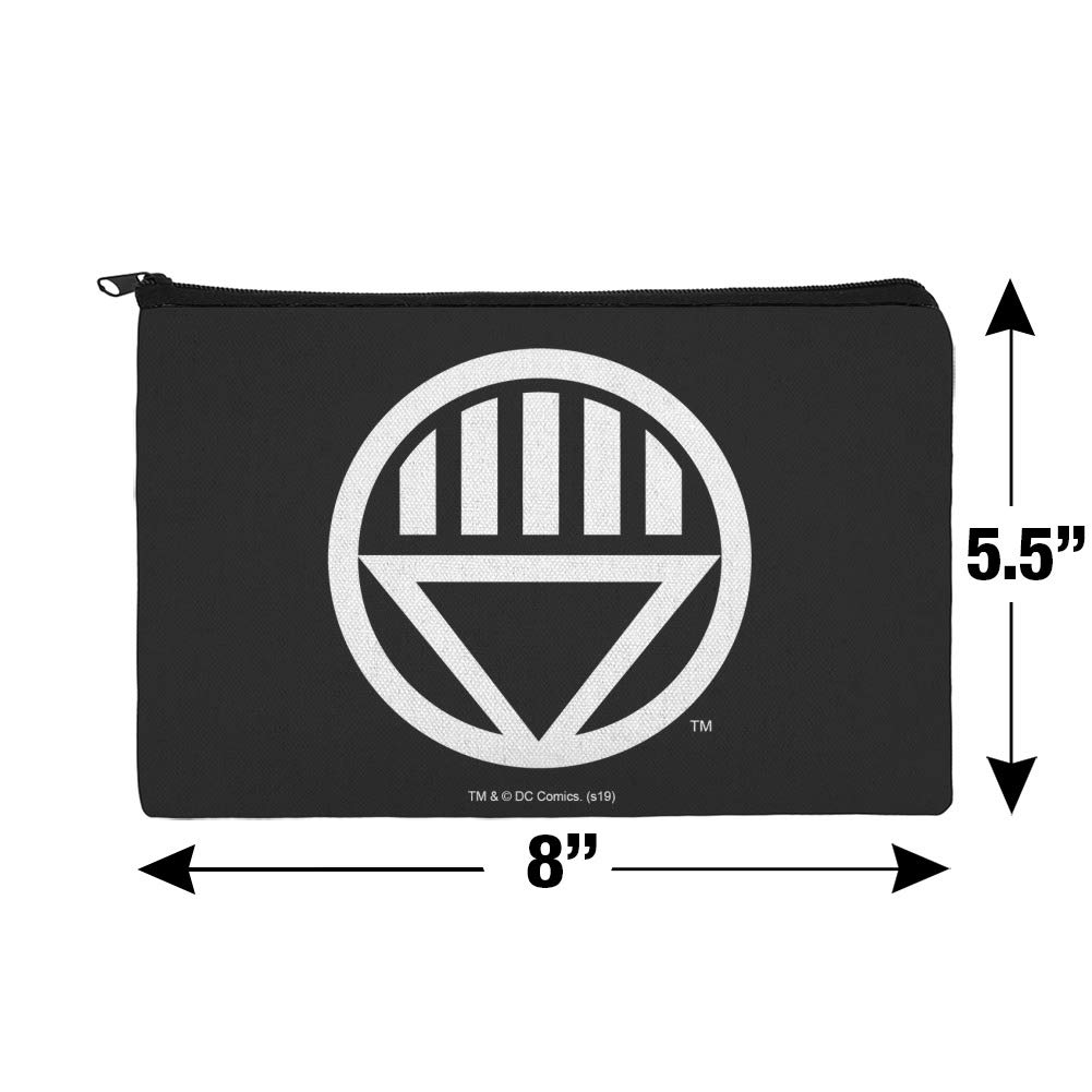 Black Lantern Logo Makeup Bag - Green Lantern Themed Cosmetic Organizer Pouch for Travel, Gym & Daily Essentials Storage