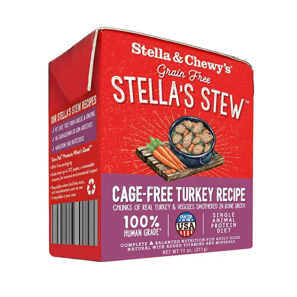 Stella & Chewy's Stella Stew Wet Dog Food - 11oz Tetra Pak | Grain-Free, High-Protein Meal for Adult Dogs | Perfect for Travel, Camping & On-the-Go Feeding