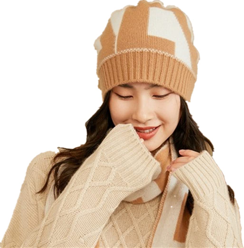 Warm Winter Knitted Cashmere Beanie Hats for Women & Men - Colorful Ski Skull Cap with Tie-Rope Design | Cozy Sleep Hat for Cold Weather, Outdoor Activities & Travel