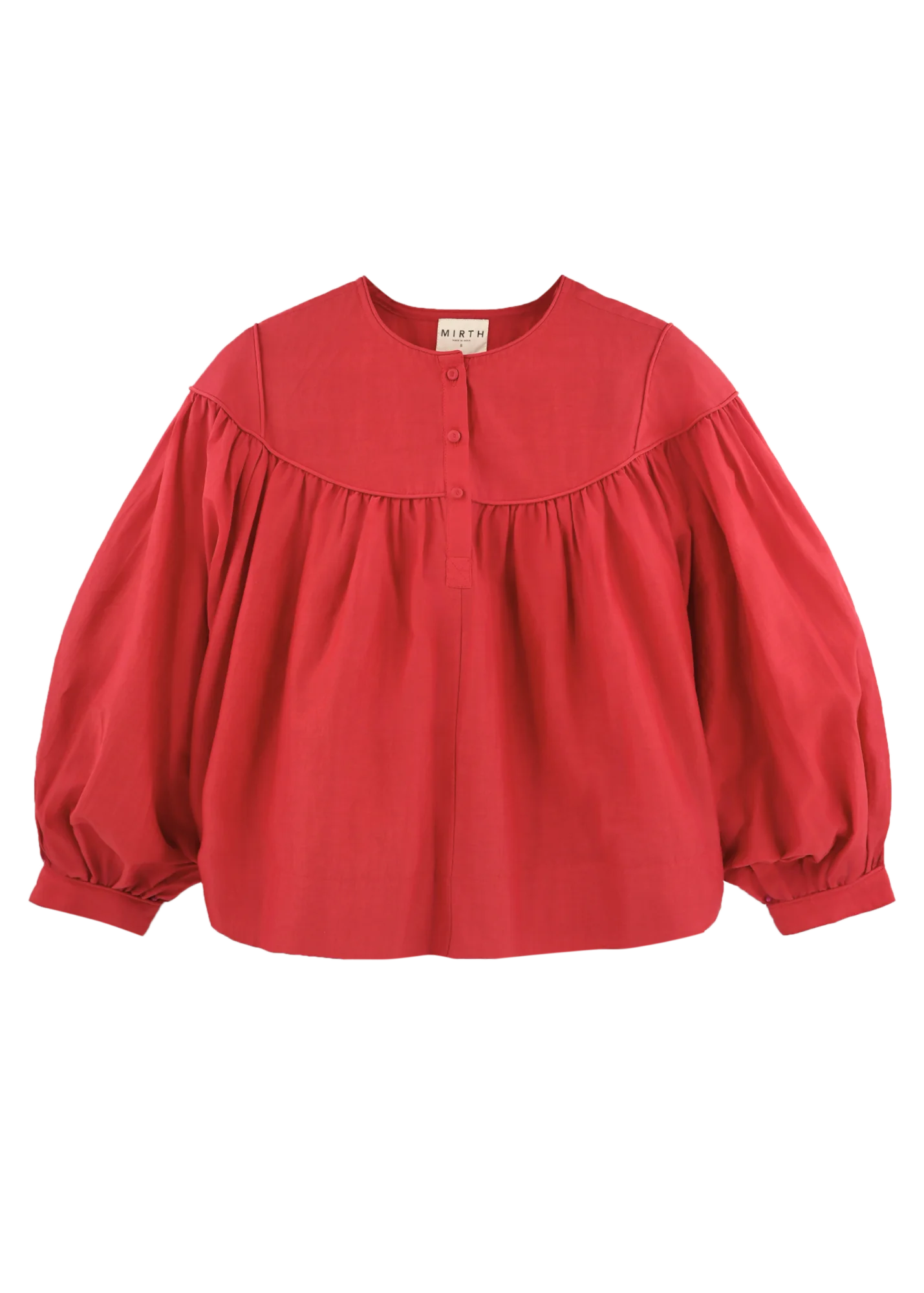 Mirth Oslo Blouse - Women's Stylish Red Blouse for Casual & Office Wear | Trendy Button-Up Shirt for Everyday Outfits & Professional Looks