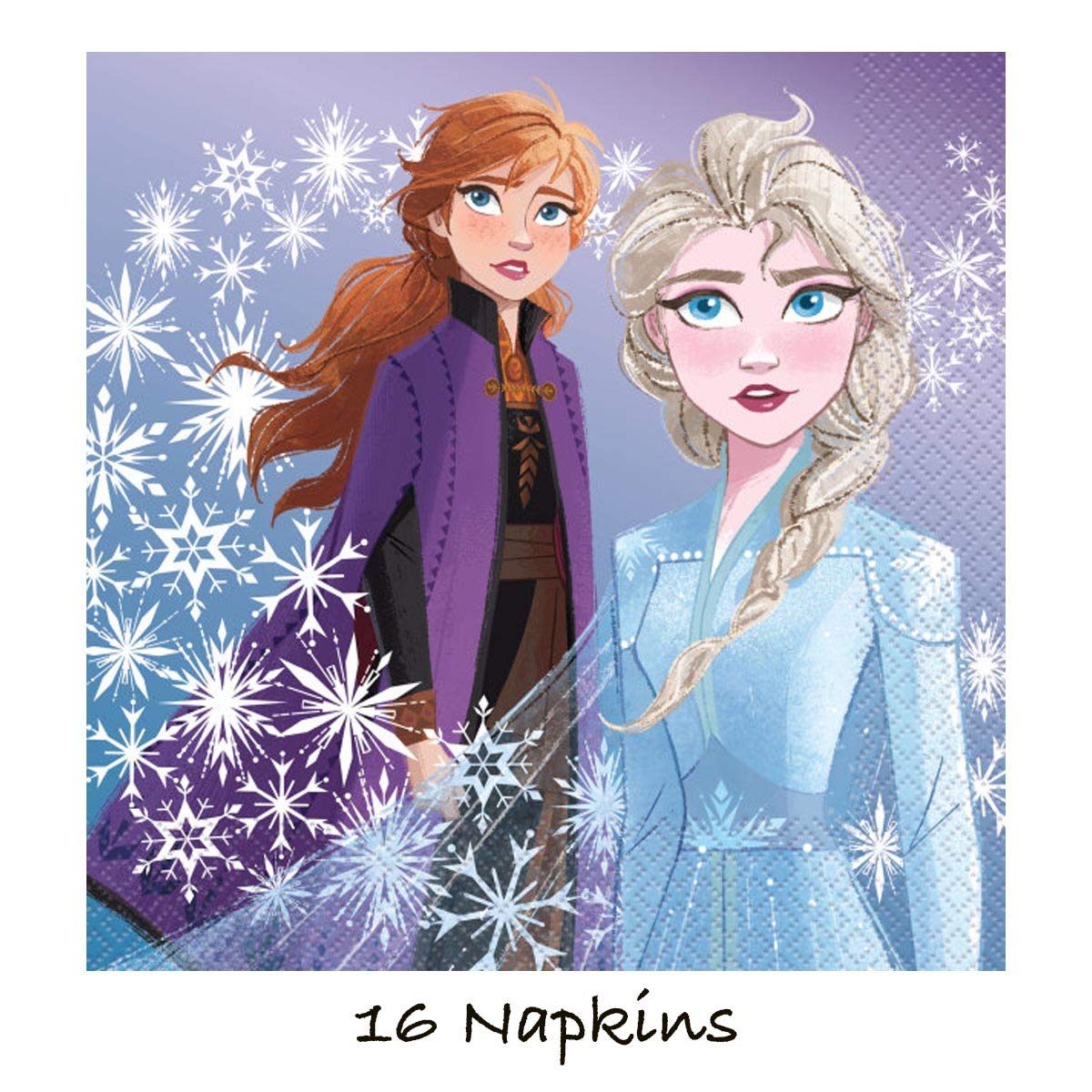 Frozen 2 Party Supplies Set for 16 Guests - Disney Birthday Decorations Kit with Banner, Table Cover, Plates, Napkins, Cups & Candles - Perfect for Kids Birthday Parties, Themed Events & Disney Movie Nights
