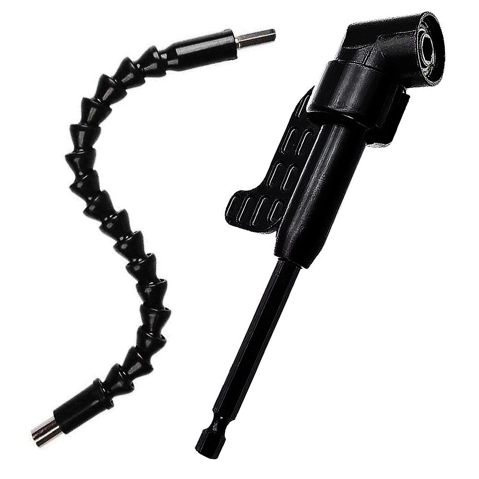 Flexible Drill Bit Extension + 105° Right Angle Drill Attachment - 14