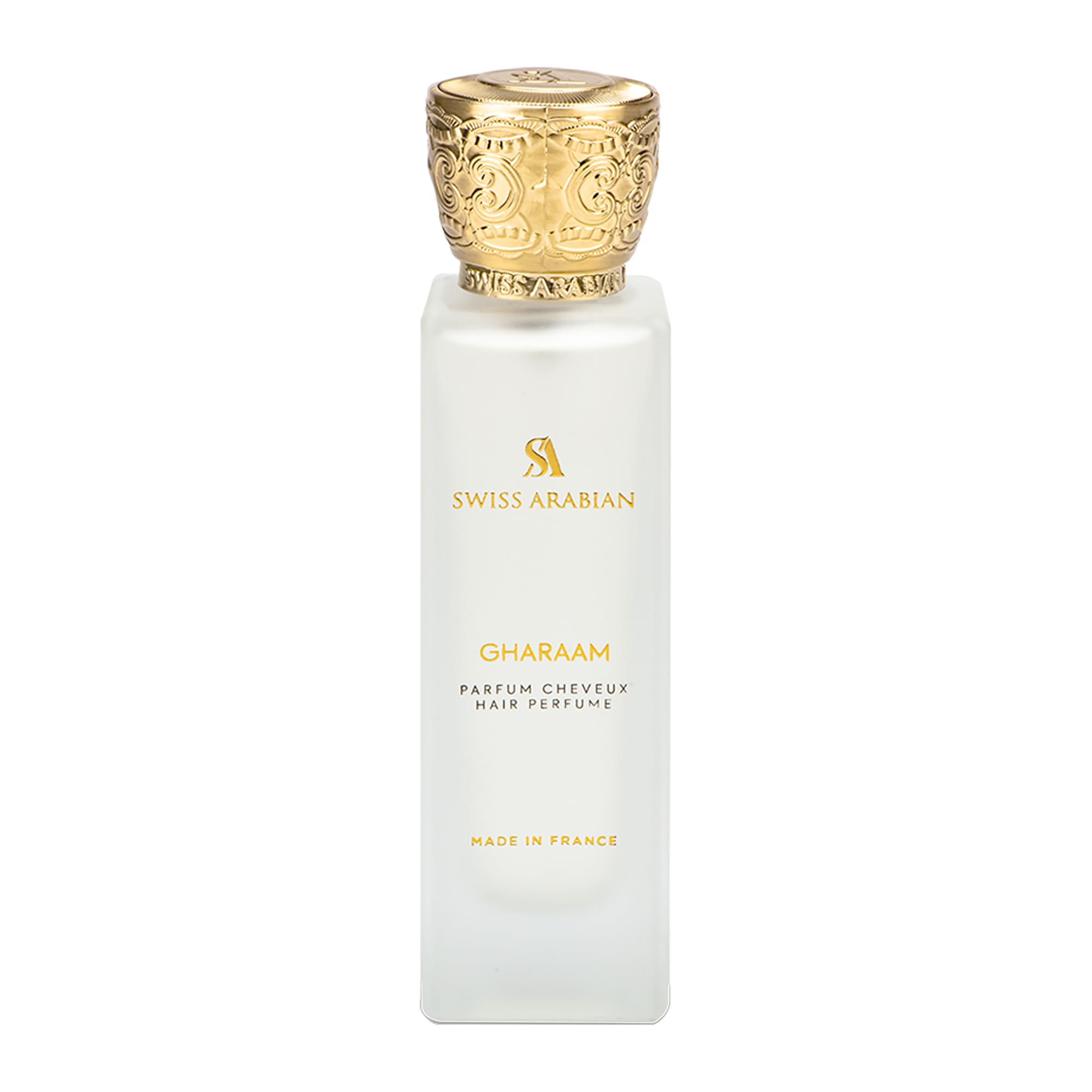 Swiss Arabian Gharaam Perfume for Women - Amber & Woody Scented Hair Mist with Vitamin E, Jasmine, Saffron & Resins - 1.7 oz Long-Lasting Fragrance - Perfect for Date Nights, Special Occasions & Daily Hair Care