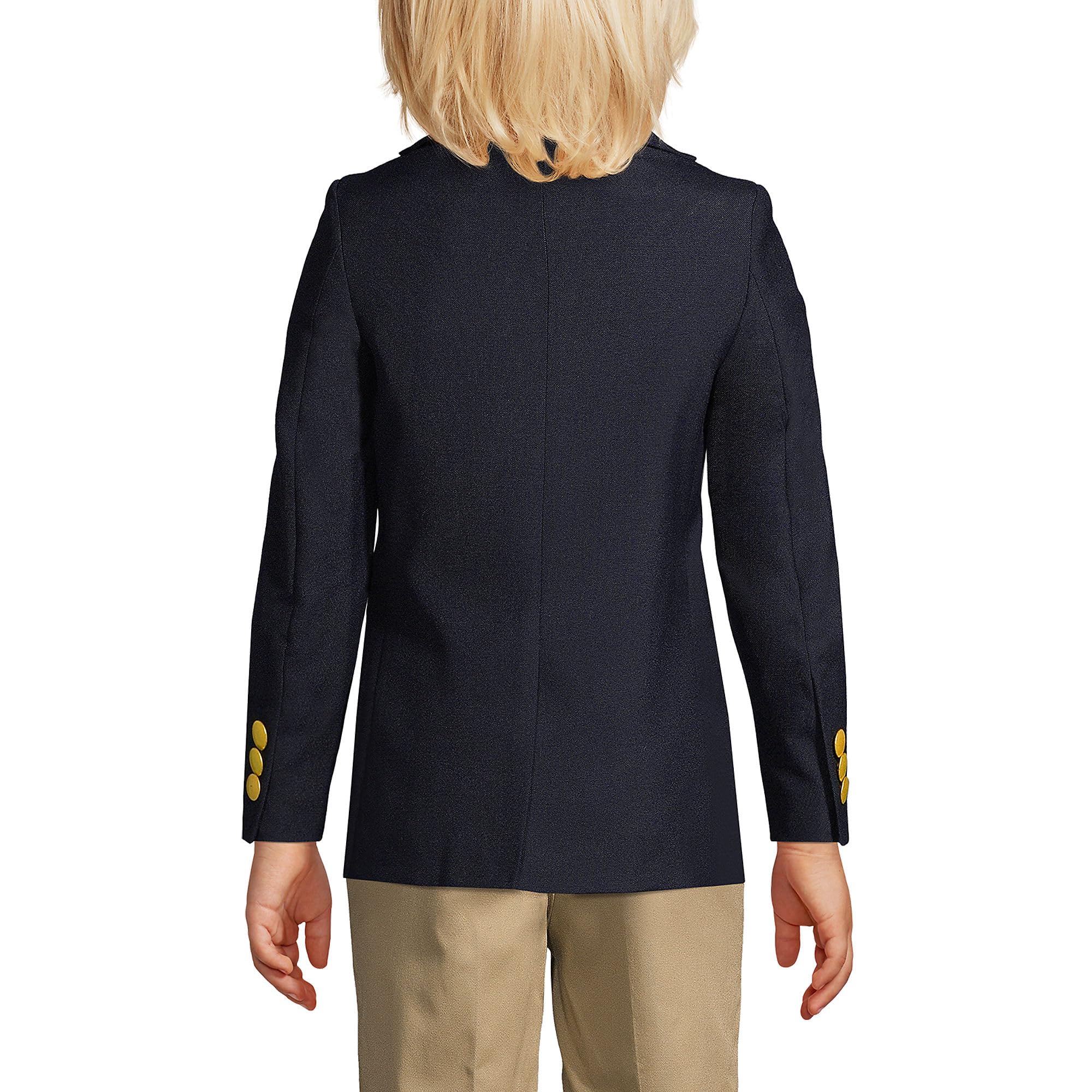 Lands' End Boys' Tailored Fit Hopsack Blazer - School Uniform Jacket for Formal Occasions & Academic Events