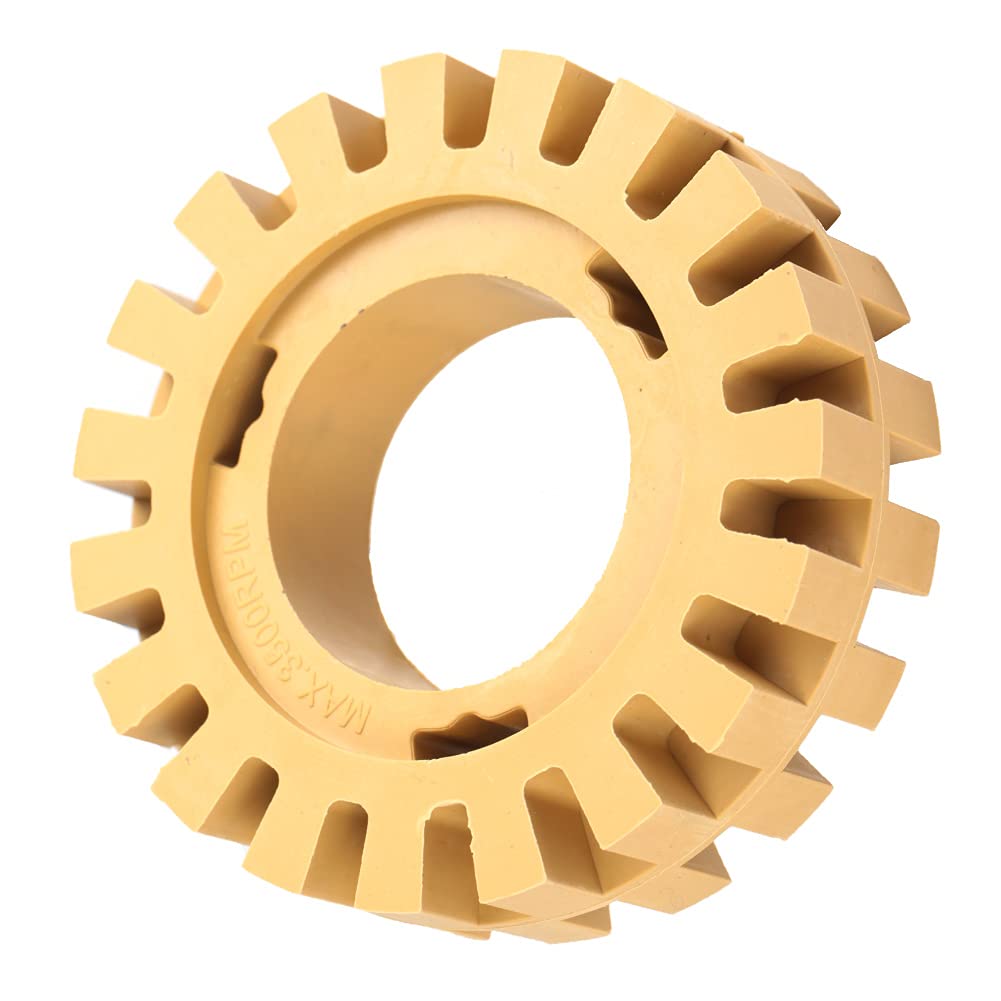4 Inch 100mm Serrated Rubber Belt Grinder Sander Wheel - Metal Grinding, Polishing & Fine Finishing Tool with Zigzag Teeth for Cleaning - Perfect for Workshop, DIY Projects & Metalworking