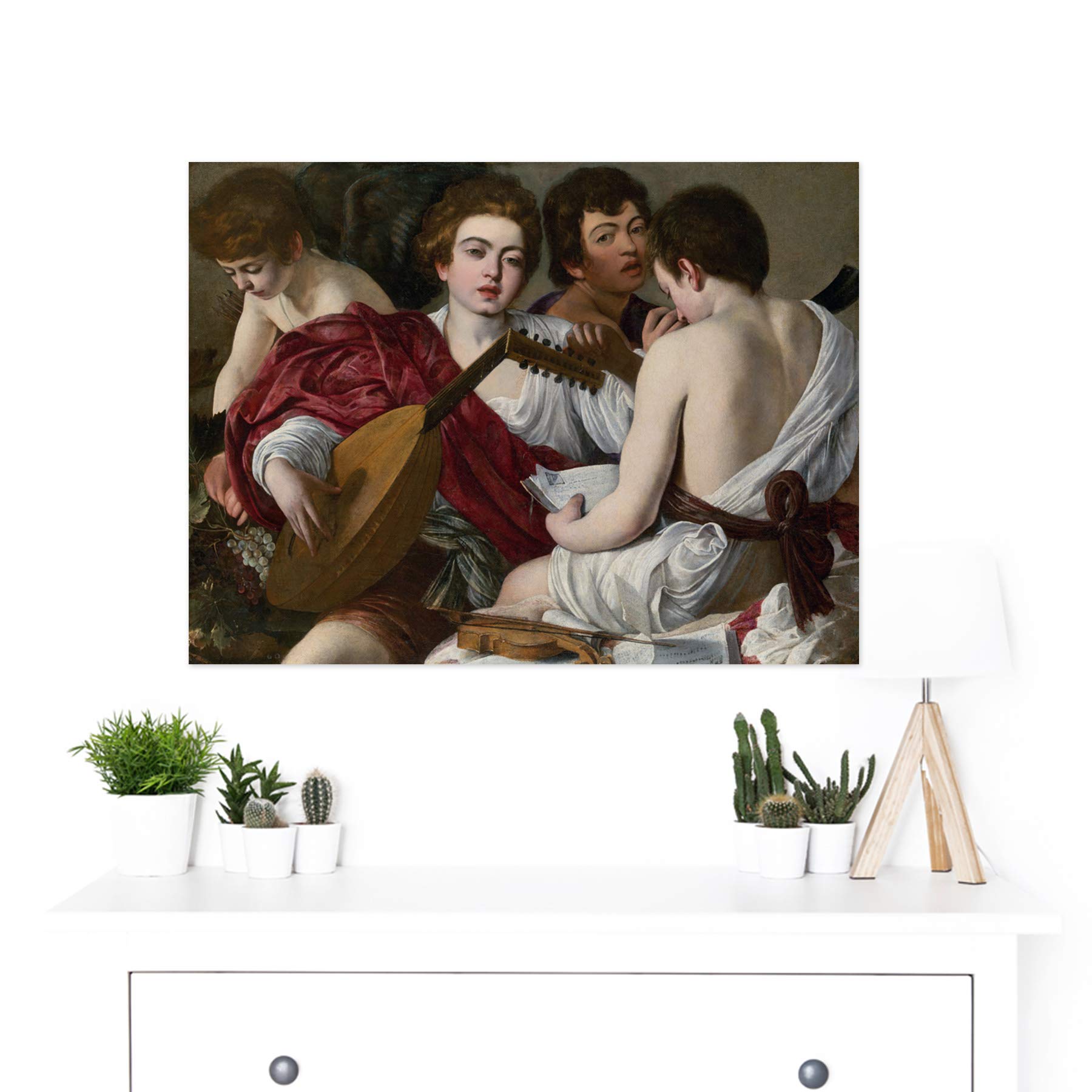 Artery8 Caravaggio Musicians Concert Youths Painting - Large 18x24 Inch Wall Art Poster Print on Thick Paper - Perfect for Living Room, Bedroom & Office Decor