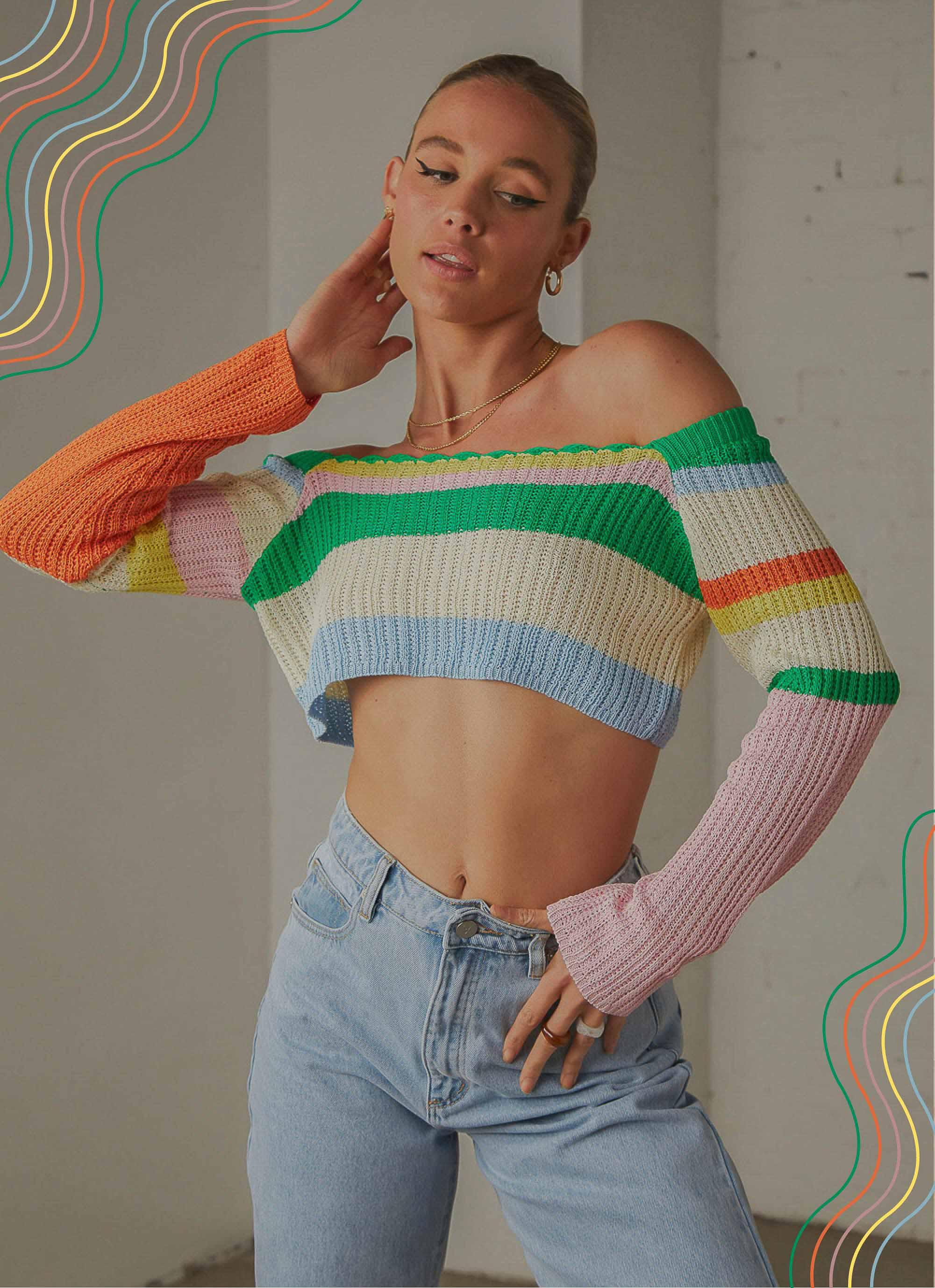 Copacabana Crochet Top - Rainbow Color Boho Beachwear for Women | Perfect for Summer Festivals, Vacations & Beach Outfits