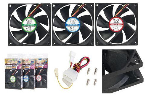 Scythe KAMA FLOW 2 92mm x 92mm x 25mm High Performance Case Fan - SP0925FDB12 - Perfect for PC Cooling, Gaming Rigs, and Small Form Factor Builds