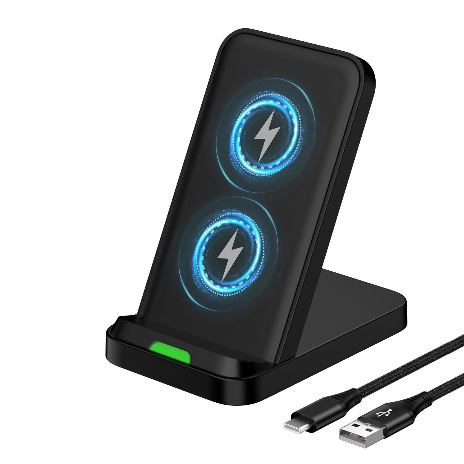 Samsung Fast Wireless Charging Stand for Galaxy S25 Ultra/S25/S25+/Z Fold6/Z Flip6/S24/S23/S22/S21 & Motorola Edge/razr 2024/G Stylus 5G/Power - Qi-Certified Phone Charger Station for Home, Office, and Nightstand Use
