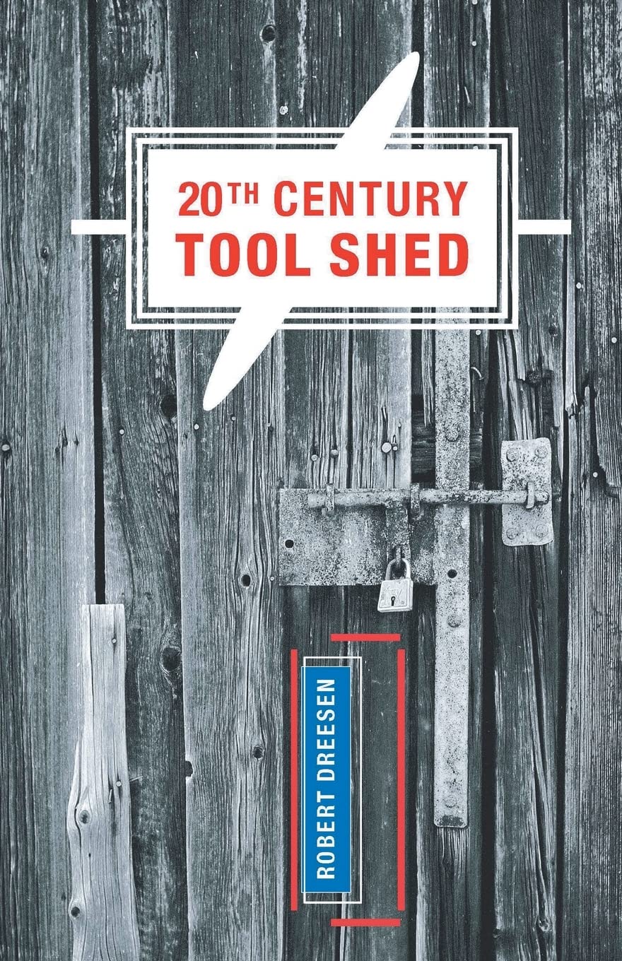 20th Century Vintage Style Metal Tool Shed - Durable Outdoor Storage for Gardening Tools, Lawn Equipment & Yard Supplies - Perfect for Backyard, Garage & Workshop Organization
