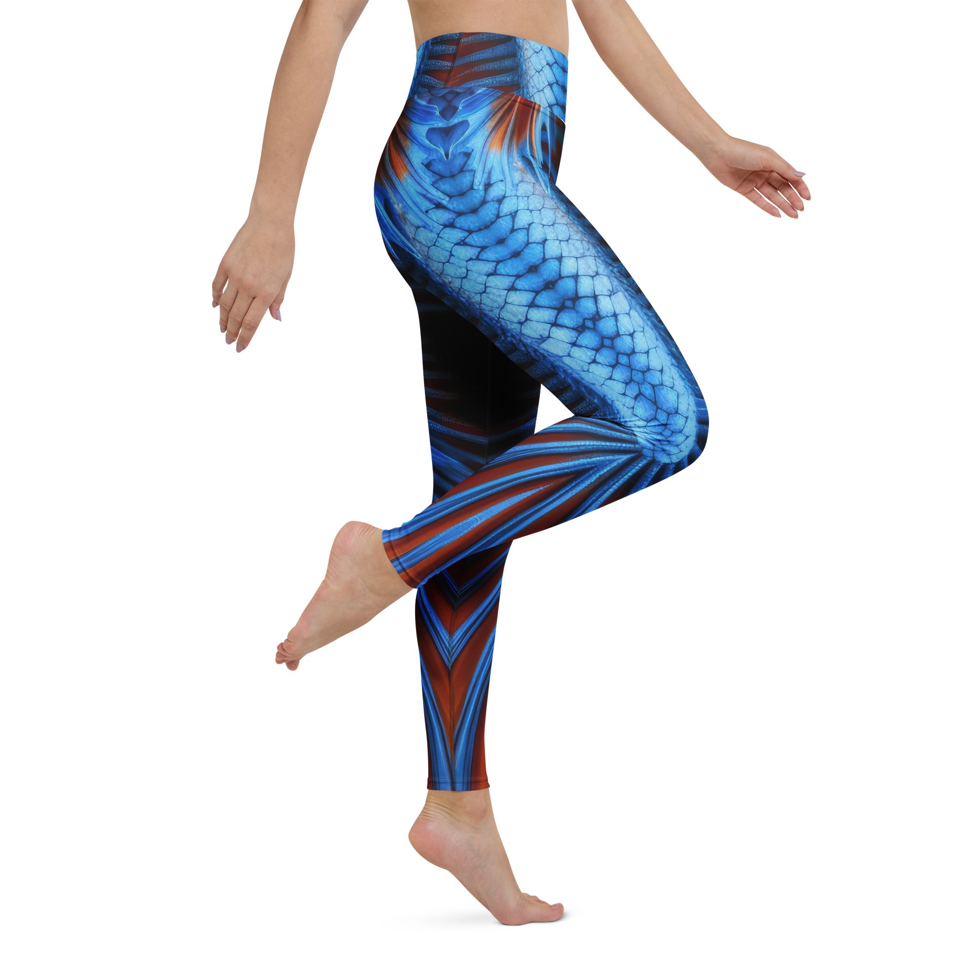 Premium Dragon Print Leggings for Women - High Waist Yoga Pants with Stretchy Comfort - Perfect for Workouts, Yoga & Casual Wear