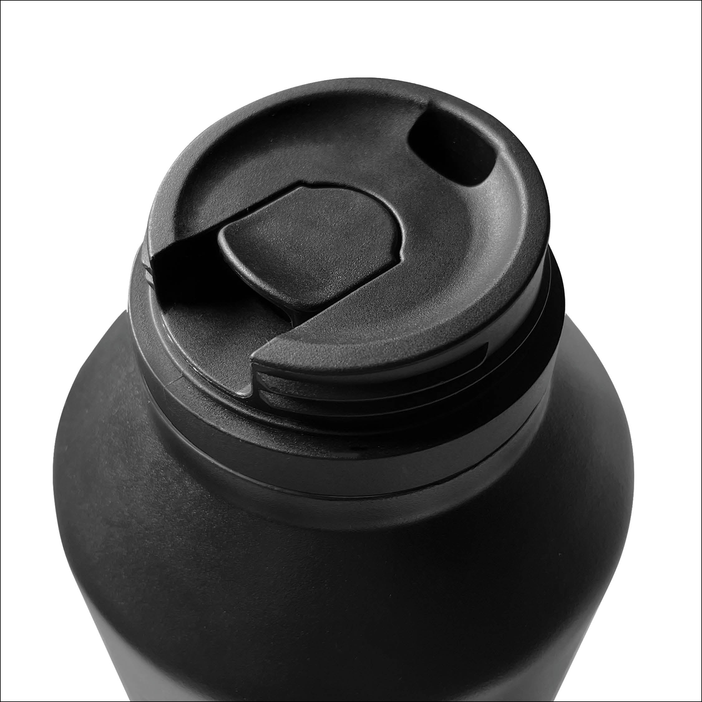 2L Insulated Stainless Steel Water Bottle - Black, Leak Proof, BPA Free - Perfect for Hiking, Gym & Outdoor Activities