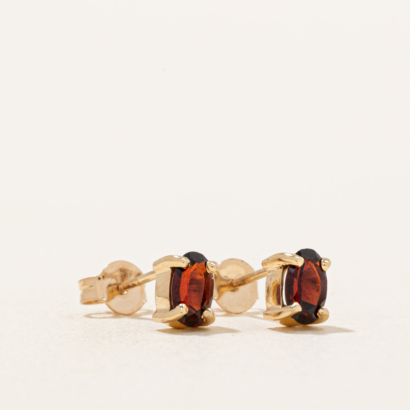 Garnet Stud Earrings for Women - 0.50 Carat Total Weight (ctw) Genuine Garnet Gemstone Earrings - Perfect for Everyday Wear, Gift Giving & Special Occasions