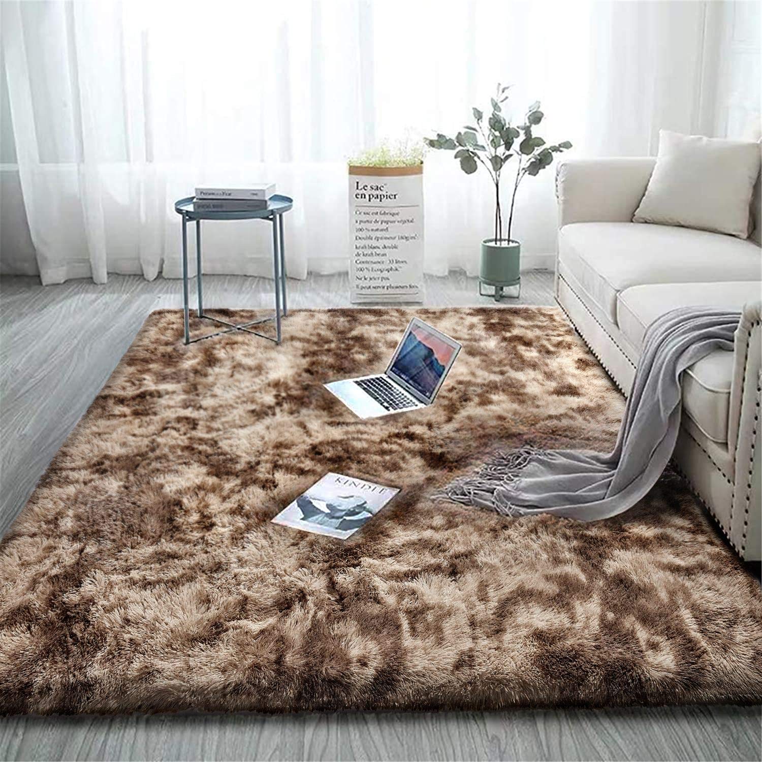 Soft Fluffy Shag Fur Area Rug - Cozy Plush Furry Carpet for Bedroom, Living Room, Nursery & Dorm | Kids Play Mat & Home Decor Accent | Indoor Floor Covering for Warmth & Style