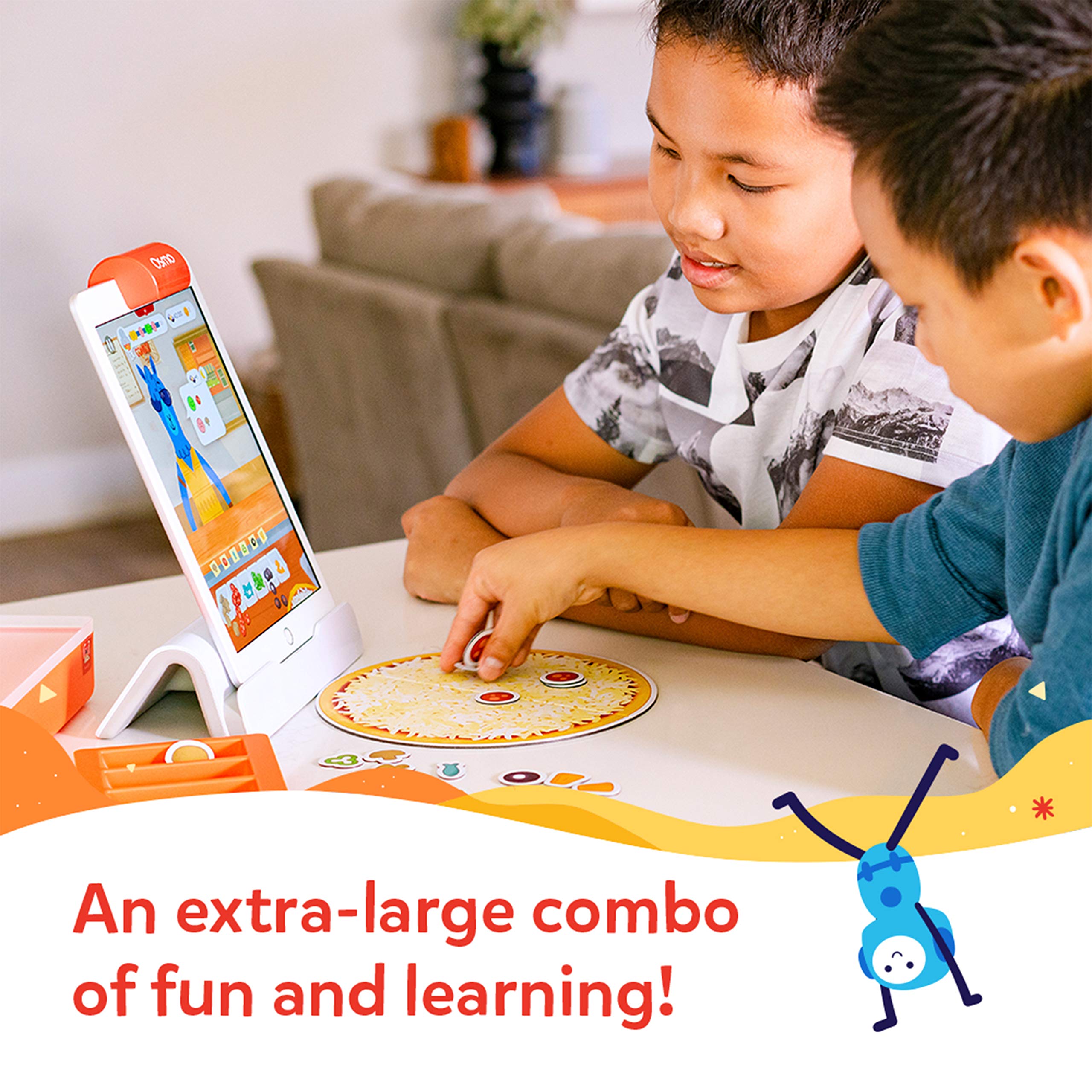 Osmo Pizza Co. Plus Monster Game for Kids Ages 5-12 - STEM Learning Toy for Math & Communication Skills - Compatible with iPad & Amazon Fire Tablet (Osmo Base Required) - Fun Educational Game for Homeschooling & Classroom Activities