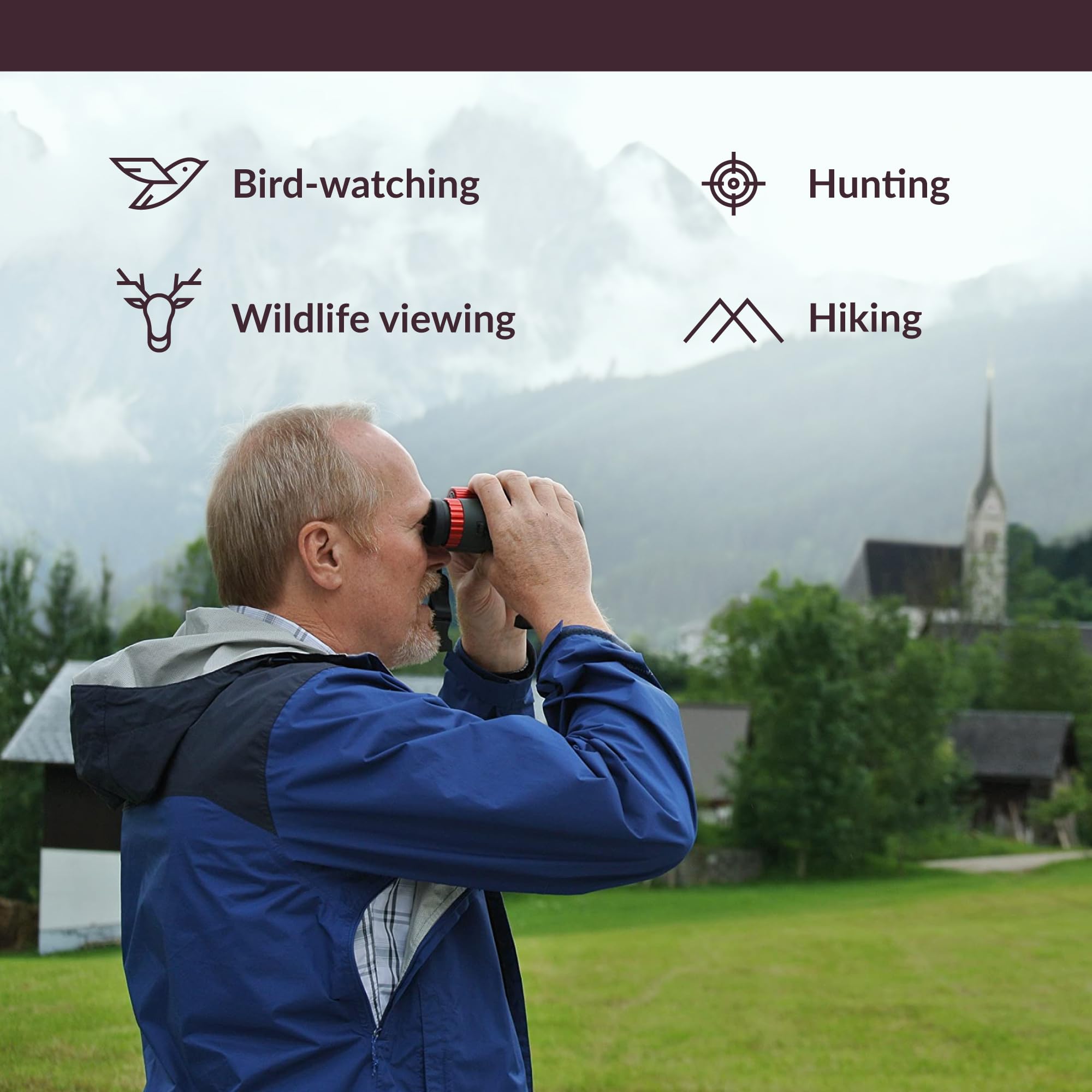 10x42 Sport ED Binoculars - Professional High Power Binoculars for Adults, Hiking, Hunting & Bird Watching | Waterproof & Fogproof for Outdoor Adventures