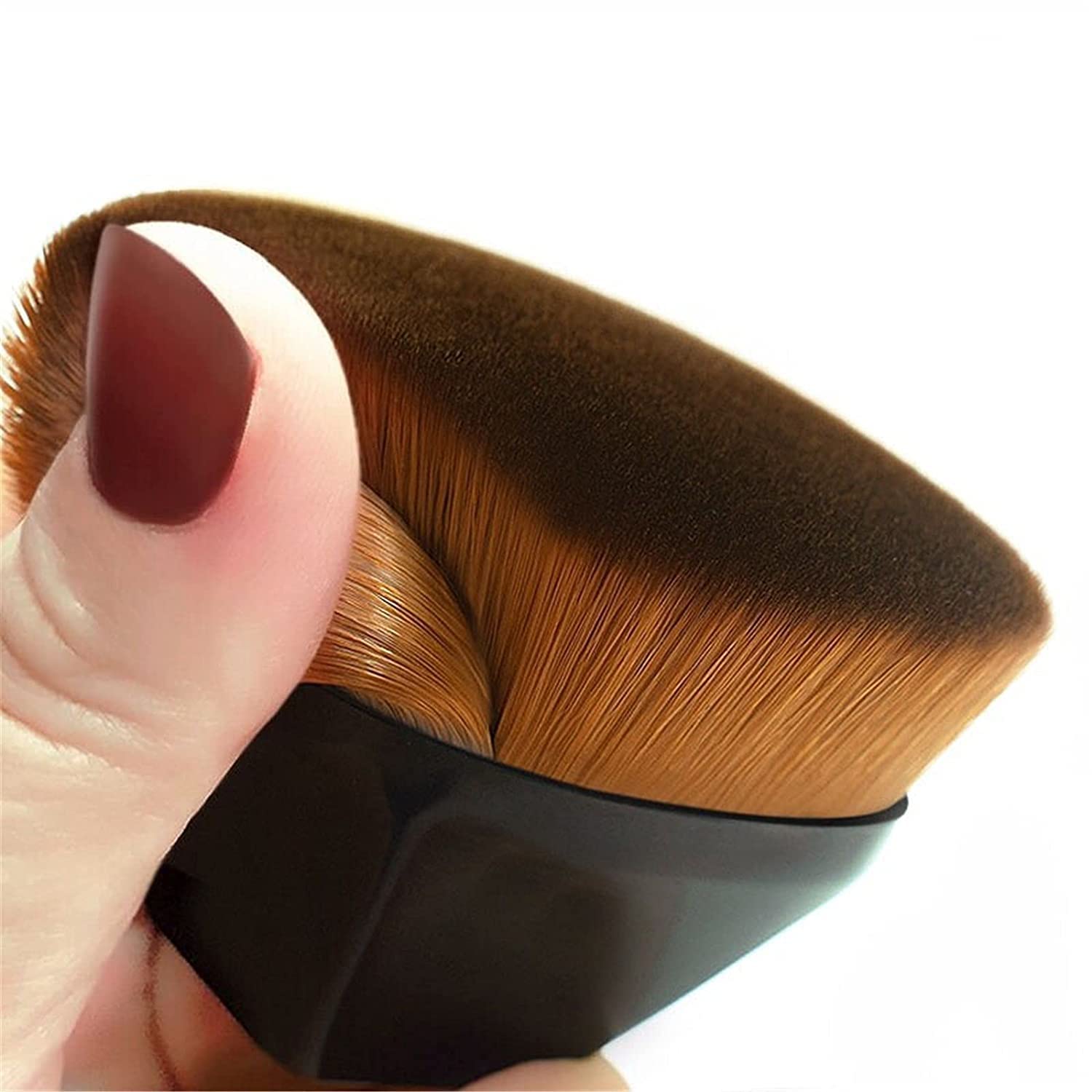 Flat Top Kabuki Brush for Liquid & Powder Foundation - Blending Makeup with Bonus Case