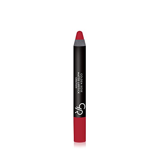 Golden Rose Matte Lipstick Crayon #06 Fire Brick Red - Long Lasting Vegan Lip Color for Women, Perfect for Date Night & Special Occasions