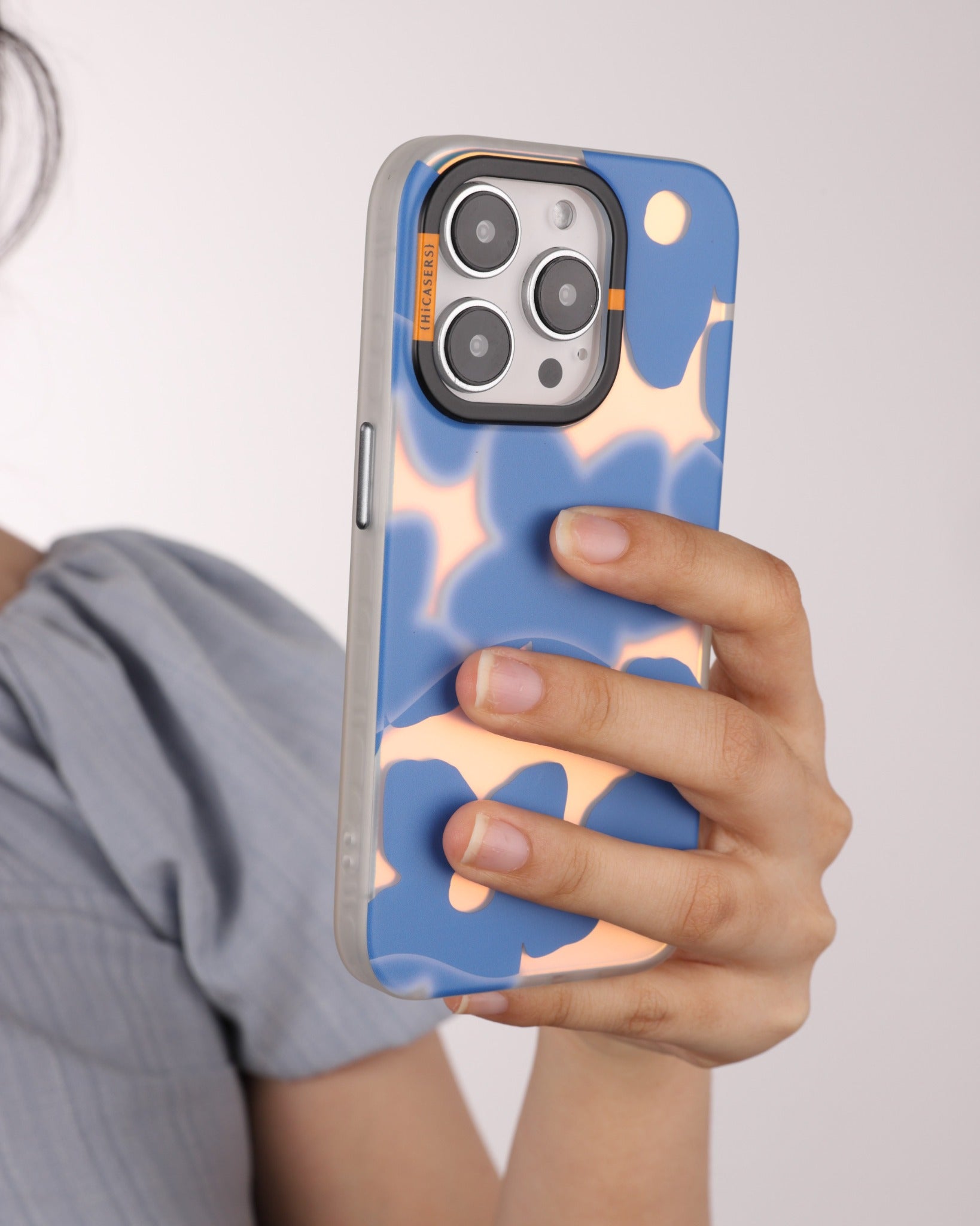 Foggy Florals Phone Case - Azure Blue | Premium Protective Cover for iPhone & Samsung | Perfect for Everyday Use & Travel