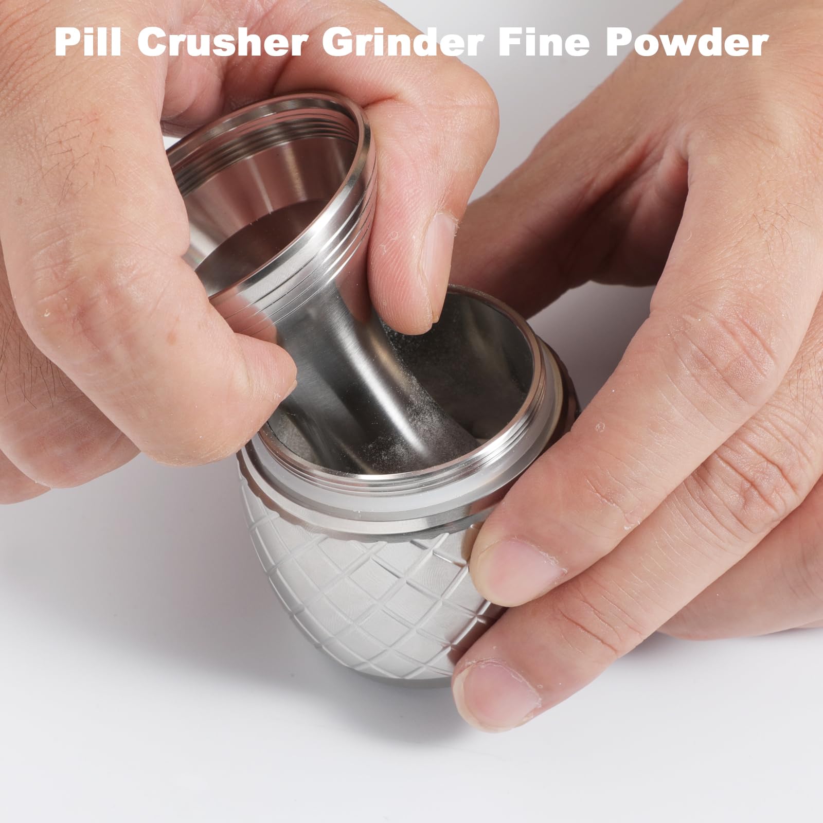 Premium Stainless Steel Mortar and Pestle Set - Spice Grinder, Pill Crusher & Herb Mill for Fine Powder - Durable Hand Tool with Waterproof Pill Container - Perfect for Kitchen, Pharmacy & DIY Herbal Remedies