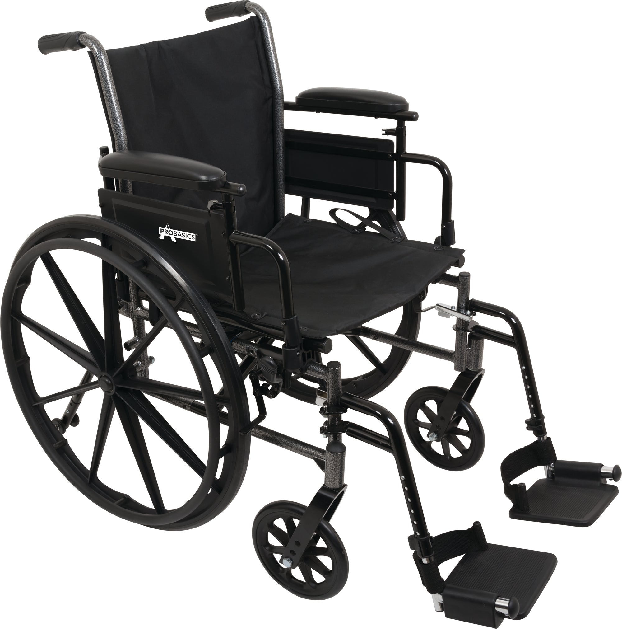 ProBasics K3 Lightweight Wheelchair - 18 x 16 Inch Seat, Foldable & Portable for Seniors & Adults - Ideal for Travel, Home Use & Daily Mobility