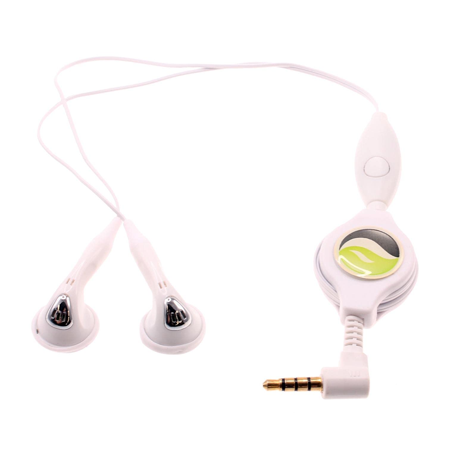 Retractable Wired Earphones with Microphone - 3.5mm Hands-Free Headset for Motorola Moto G Stylus 5G - Noise Cancelling Earbuds for Workouts, Commuting & Gaming