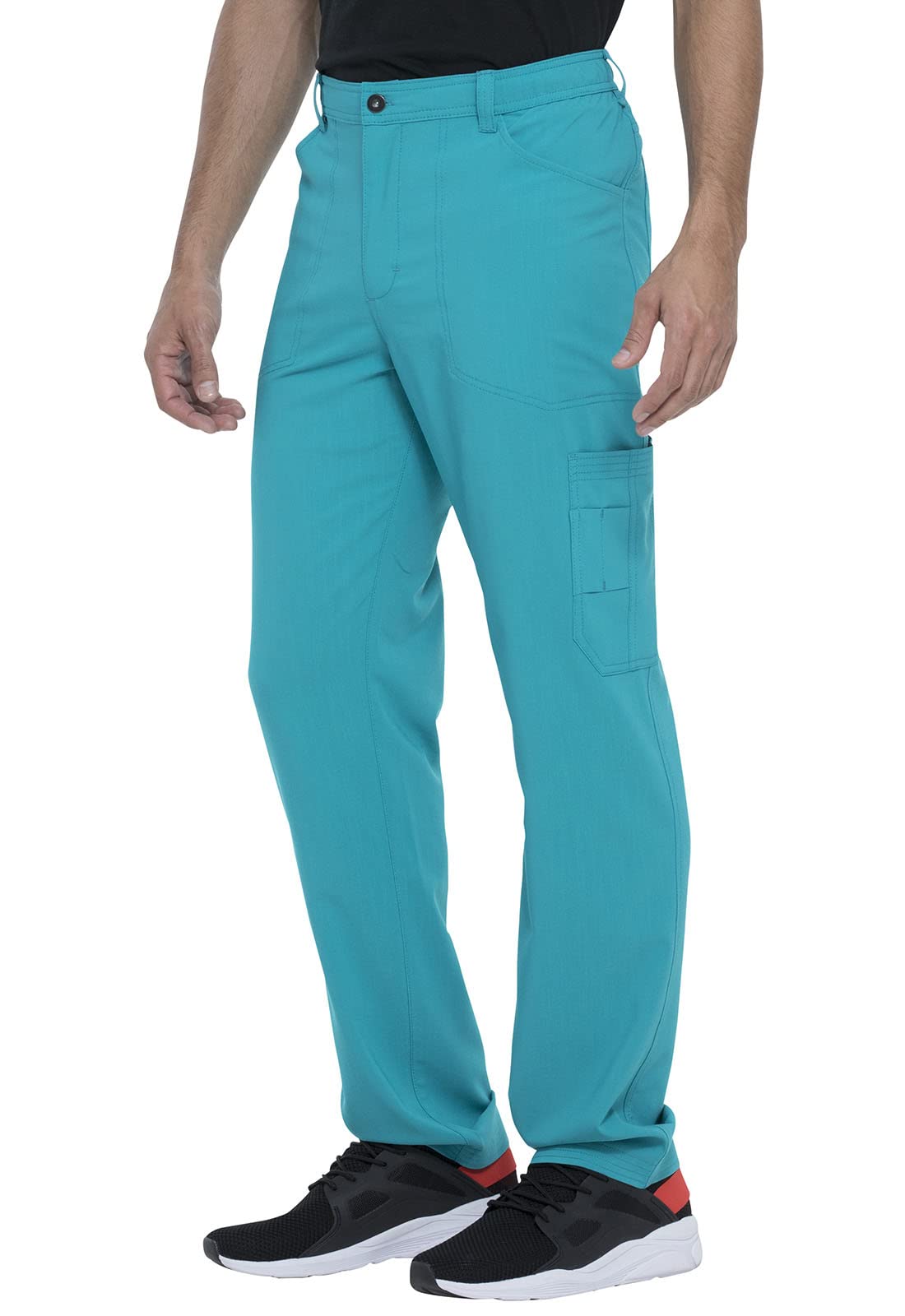 Dickies DK205 Men's Straight Leg Scrubs Pants with Zip Fly & Cargo Pockets - Comfortable Medical Uniform for Doctors, Nurses & Healthcare Professionals