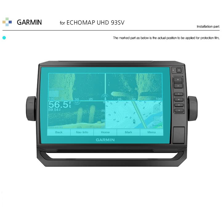 Garmin ECHOMAP UHD 92-95sv Screen Protector with Oleophobic Coating for Marine Navigation