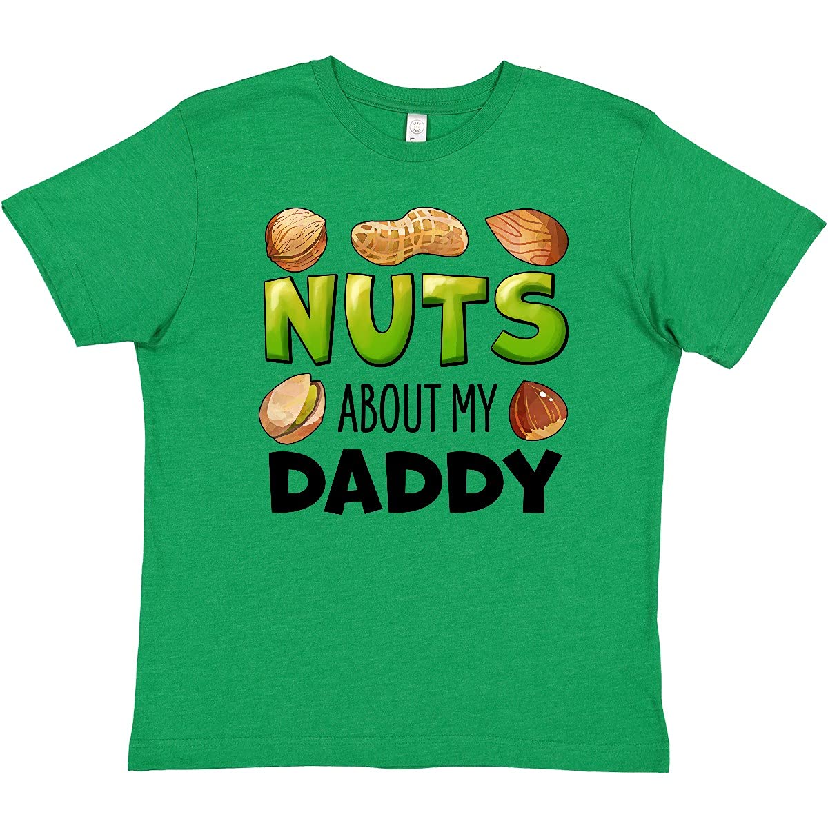Buy Inktastic Nuts About My Daddy Peanut Almond Pistachio Youth T-Shirt | Funny Family Gift for Kids | Perfect for Father's Day, Birthdays & Casual Wear