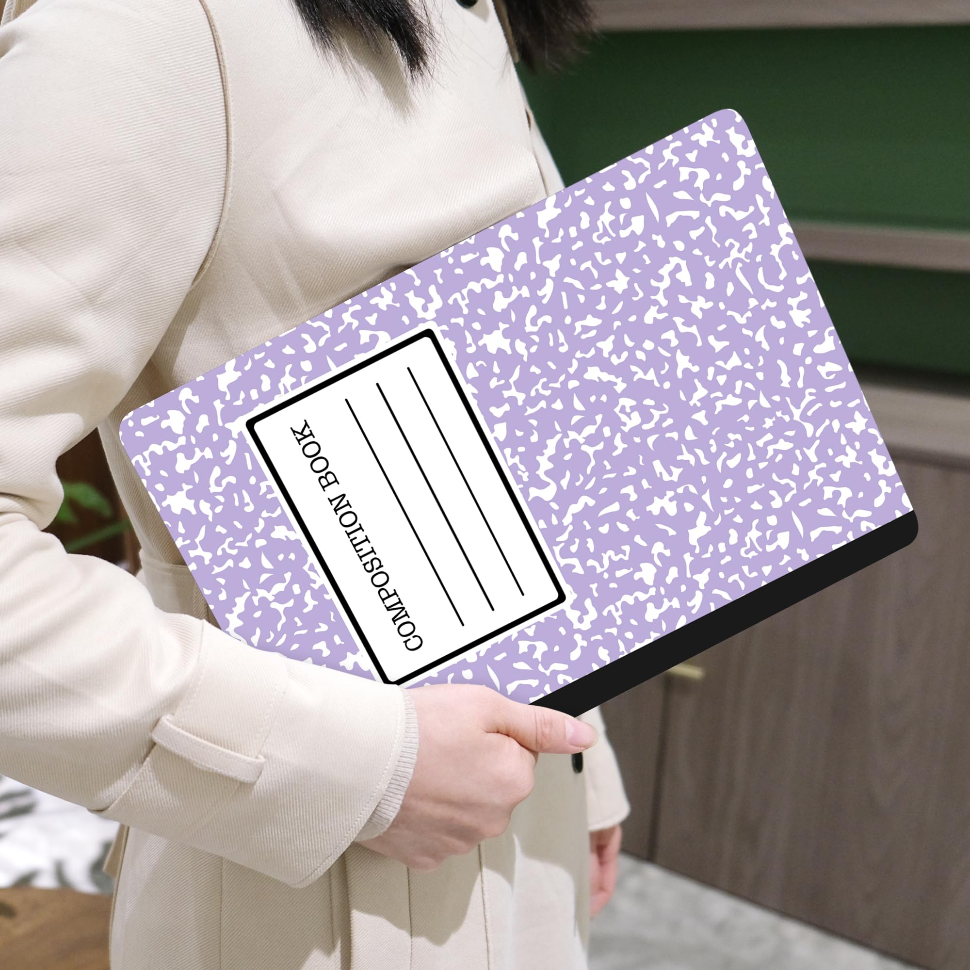 Premium Hard Shell Case for MacBook Pro 13 Inch (2020-2022 M1/M2 Chip Models A2338/A2251/A2289) - Protective Cover with Keyboard & Camera Shield in Stylish Composition Book Purple | Perfect for Work, School & Travel Protection