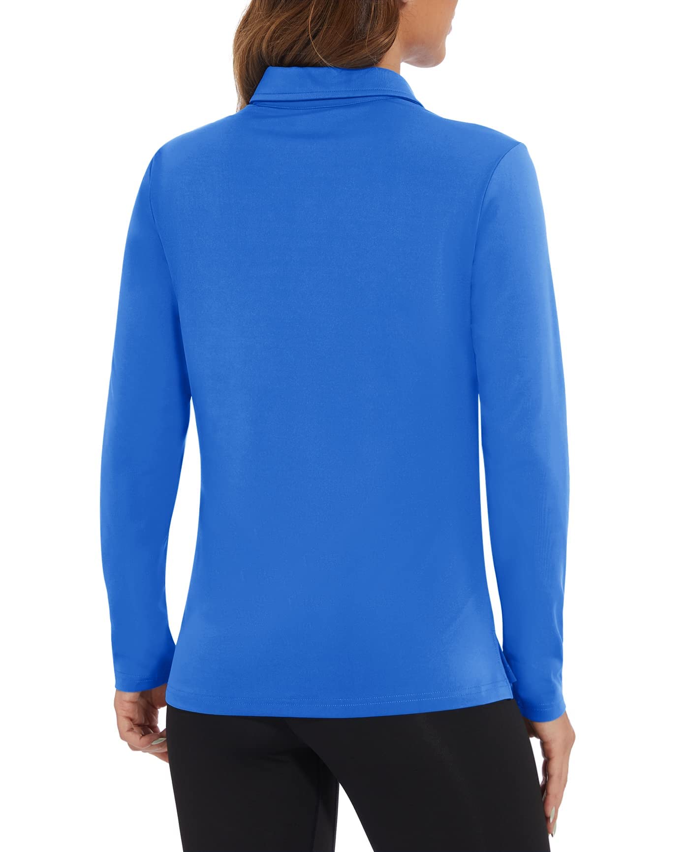 MAGCOMSEN Women's Long Sleeve Polo Shirt - UPF 50+ Sun Protection, Lapel Collar Button Down Top for Golf, Tennis & Sports | Casual Wear, Outdoor Activities & Workout Outfits