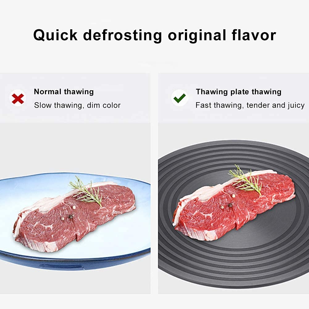 11-Inch Aluminum Heat Diffuser Plate - Induction & Gas Stove Compatible - Fast Thawing Tray for Frozen Food - Perfect for Defrosting, Even Cooking on Glass Cooktops & Gas Stoves - Ideal for Kitchens, Restaurants & Outdoor Cooking