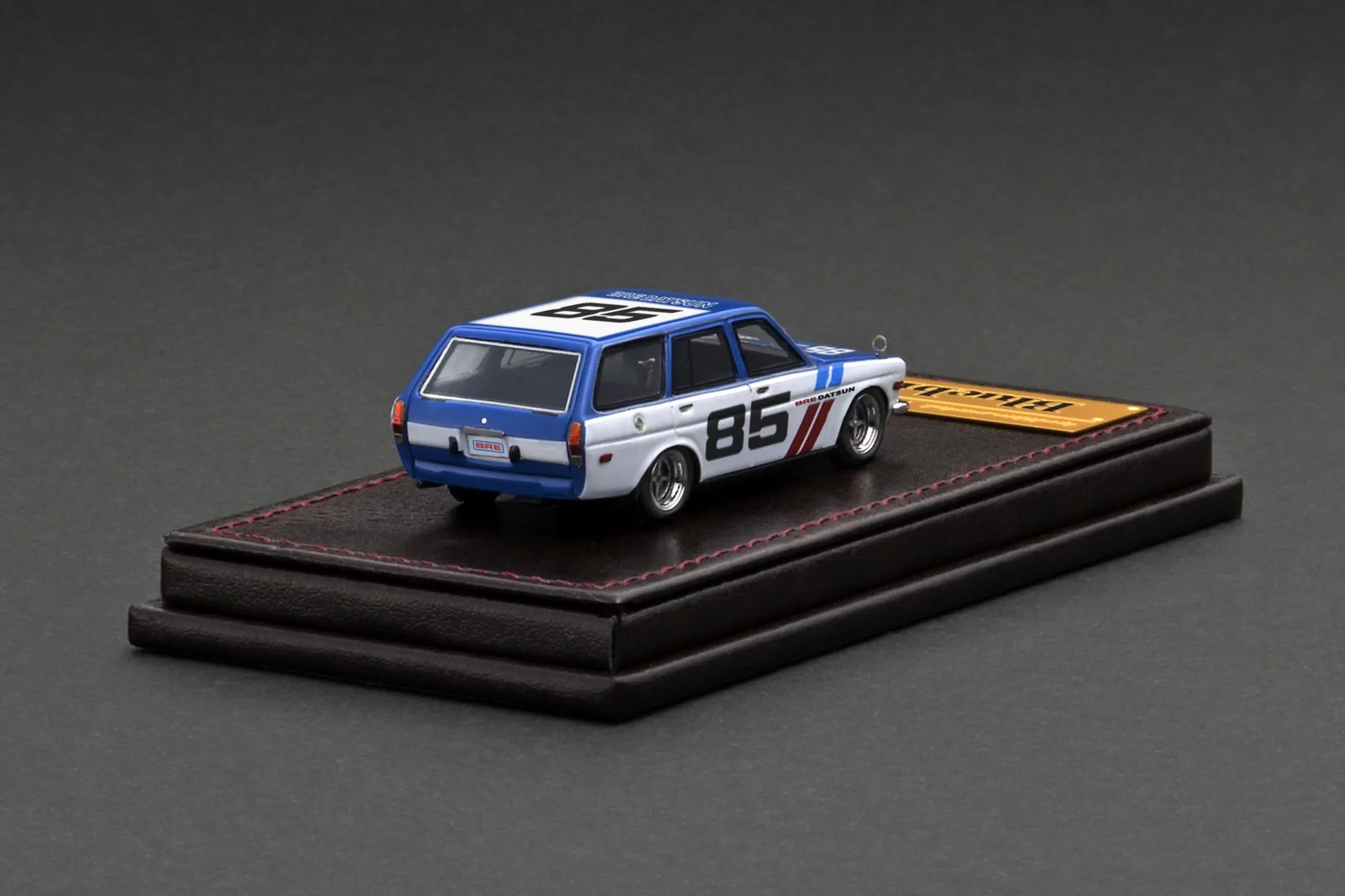 1:64 Scale Nissan Datsun Bluebird 510 Wagon Diecast Model Car - Blue & White Classic Collectible - Perfect for Display, Toy Car Collection, and Racing Enthusiasts