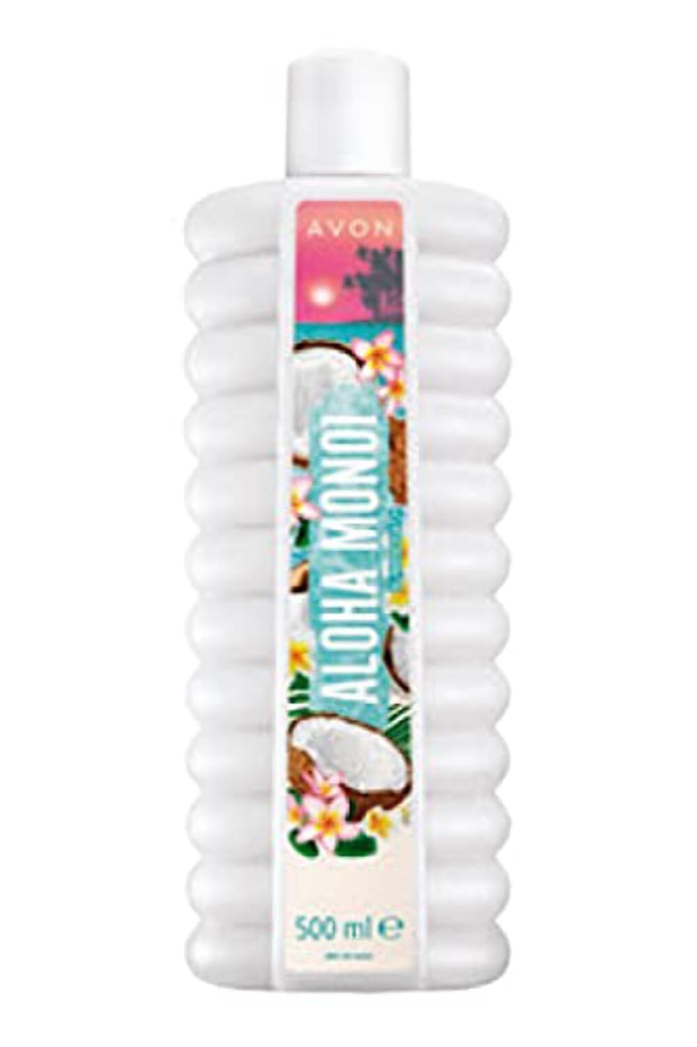 Avon Senses Aloha Monoi Bubble Bath - Pack of 2 (500ml Each) | Tropical Coconut Water, Tiare Flower & Vanilla Pods Scent | Relaxing Bath Time for Spa-Like Experience at Home