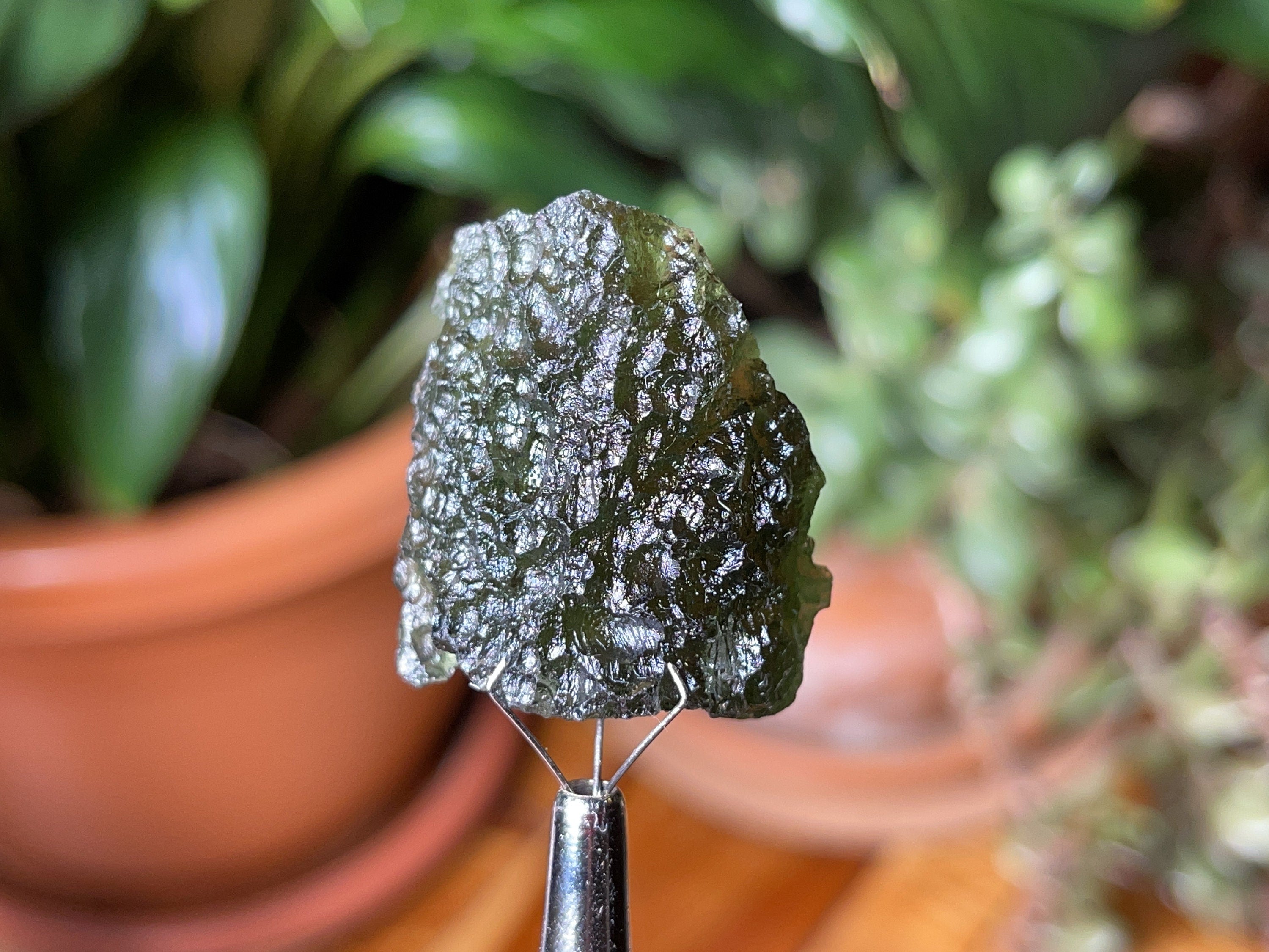 13.1g Genuine Raw Moldavite Crystal Stone - Natural Green Moldavite for Jewelry Making, Meditation & Energy Healing (44293)