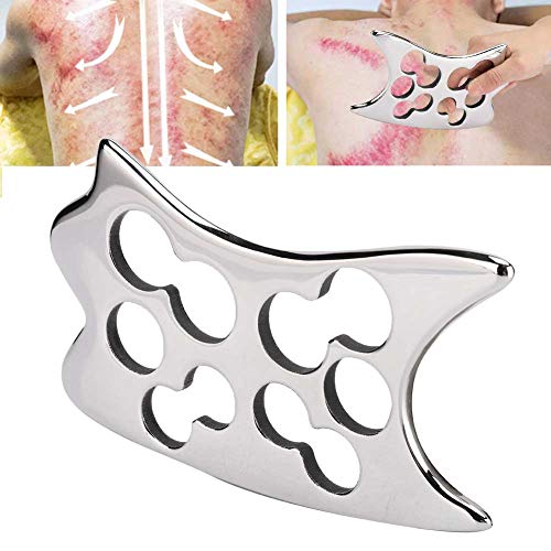 Premium Stainless Steel Gua Sha Scraping Tool - Face & Body Massage Board for Muscle Pain Relief, Acupuncture Therapy & Soft Tissue Mobilization | Perfect for Home Spa, Self-Care & Relaxation Routines