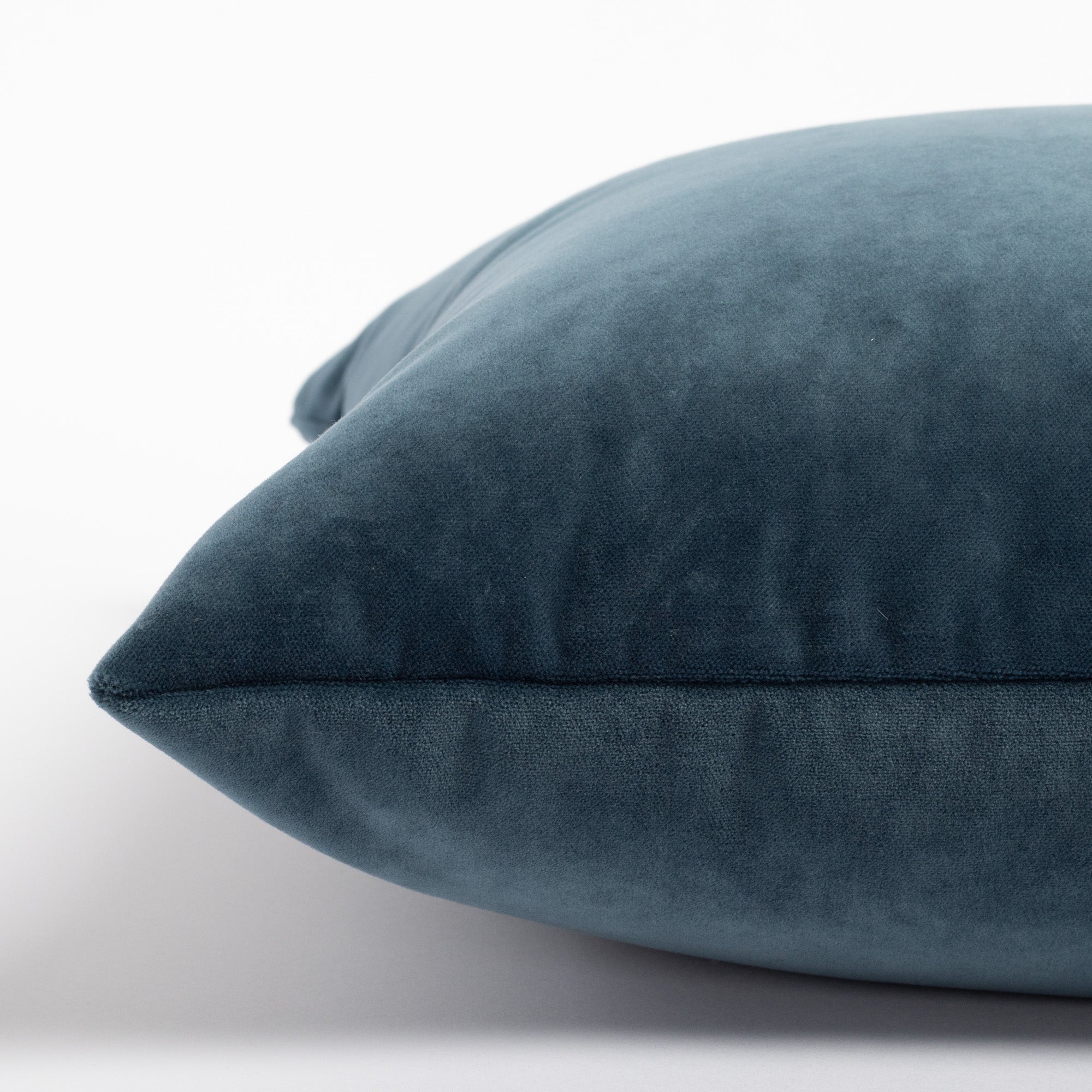 Mason Velvet 20x20 Decorative Throw Pillow Cover - Soft & Luxurious Lakeland Blue Cushion for Sofa, Bed, Living Room & Home Decor