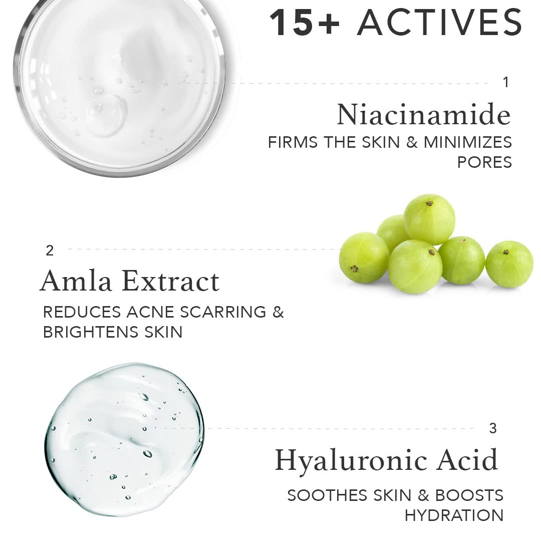 RAS Luxury Oils Hydrating Face Serum with Green Tea, Niacinamide & Hyaluronic Acid - Reduces Acne, Dark Spots & Pigmentation for Oily Skin | Vegan, Paraben-Free, 35ml | Perfect for Daily Skincare Routine & Nighttime Hydration