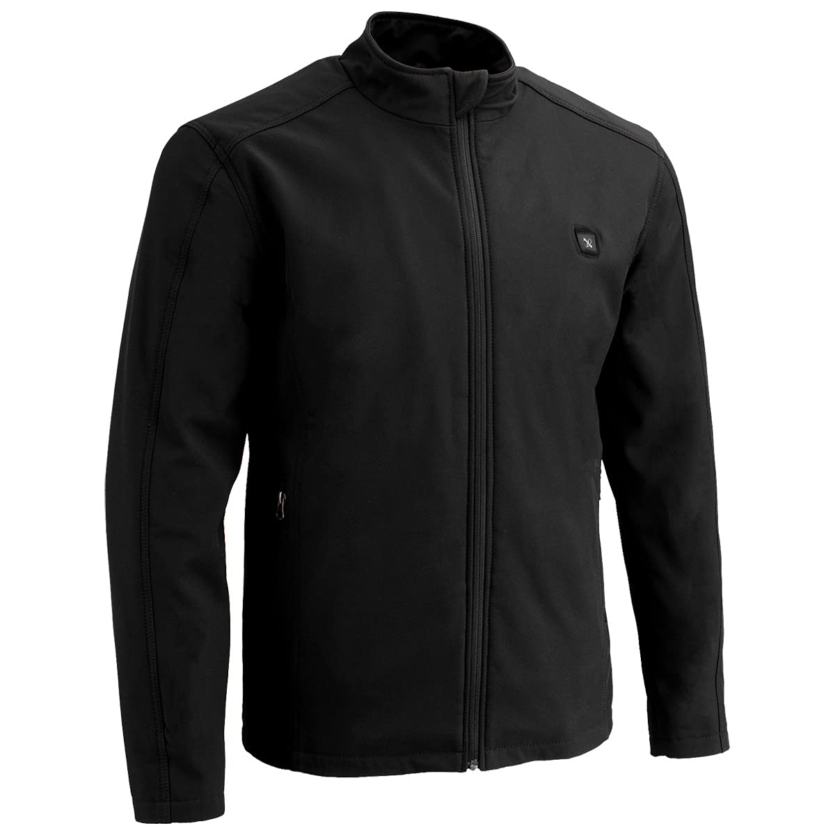 Nexgen Heat LXM1762SET Men's Heated Collarless Soft Shell Jacket with Rechargeable Battery - Lightweight Winter Jacket for Outdoor Activities, Hiking & Cold Weather Commute