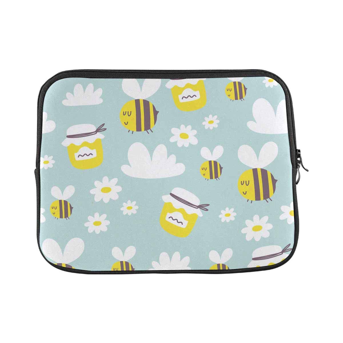 **Funny Cartoon Bee Neoprene Laptop Sleeve Bag for 17-17.3 Inch Notebook – Lightweight & Protective Computer Carrying Case Cover – Perfect for Work, School & Travel**