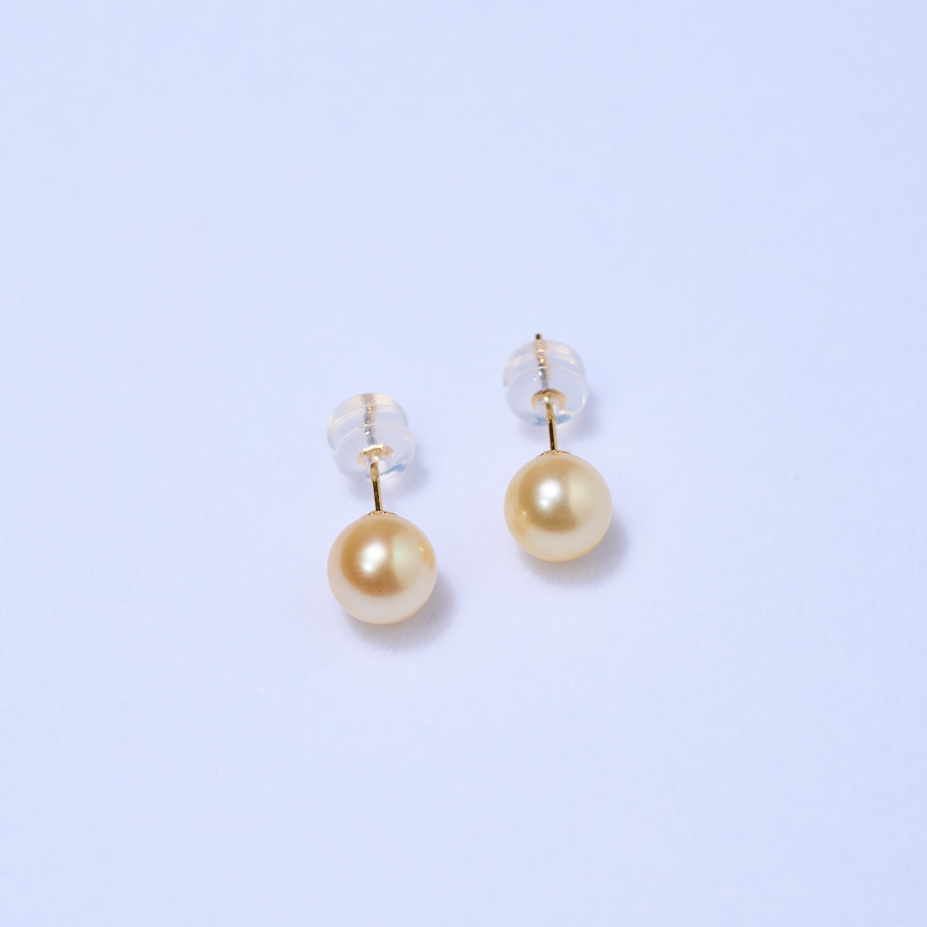 18K Gold Akoya Golden Pearl Stud Earrings for Women - Luxury Pearl Jewelry Gift for Birthday, Anniversary & Special Occasions