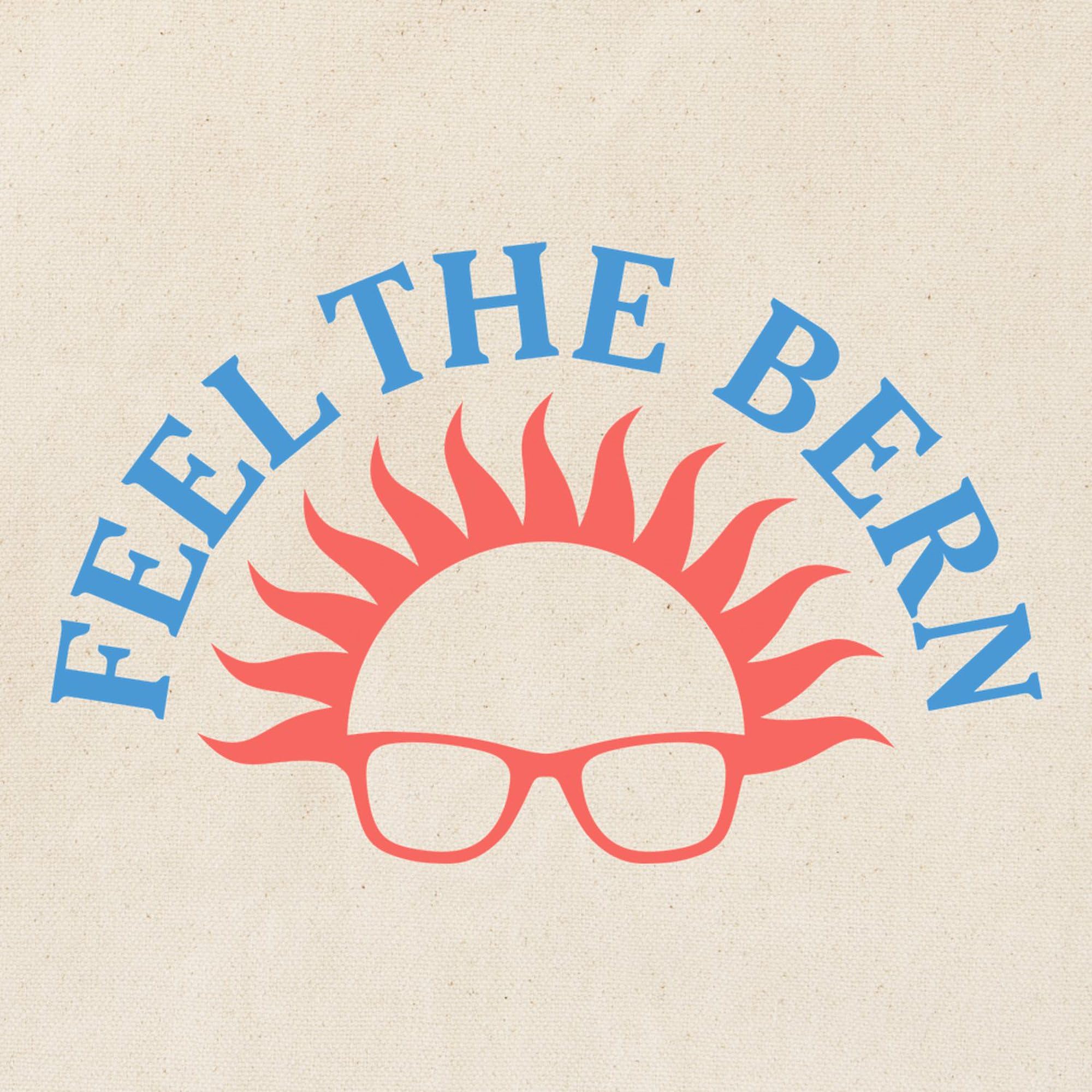 Feel The Bern Tote Bag - Eco-Friendly Natural Canvas Reusable Shopping Bag for Groceries, Beach & Everyday Use