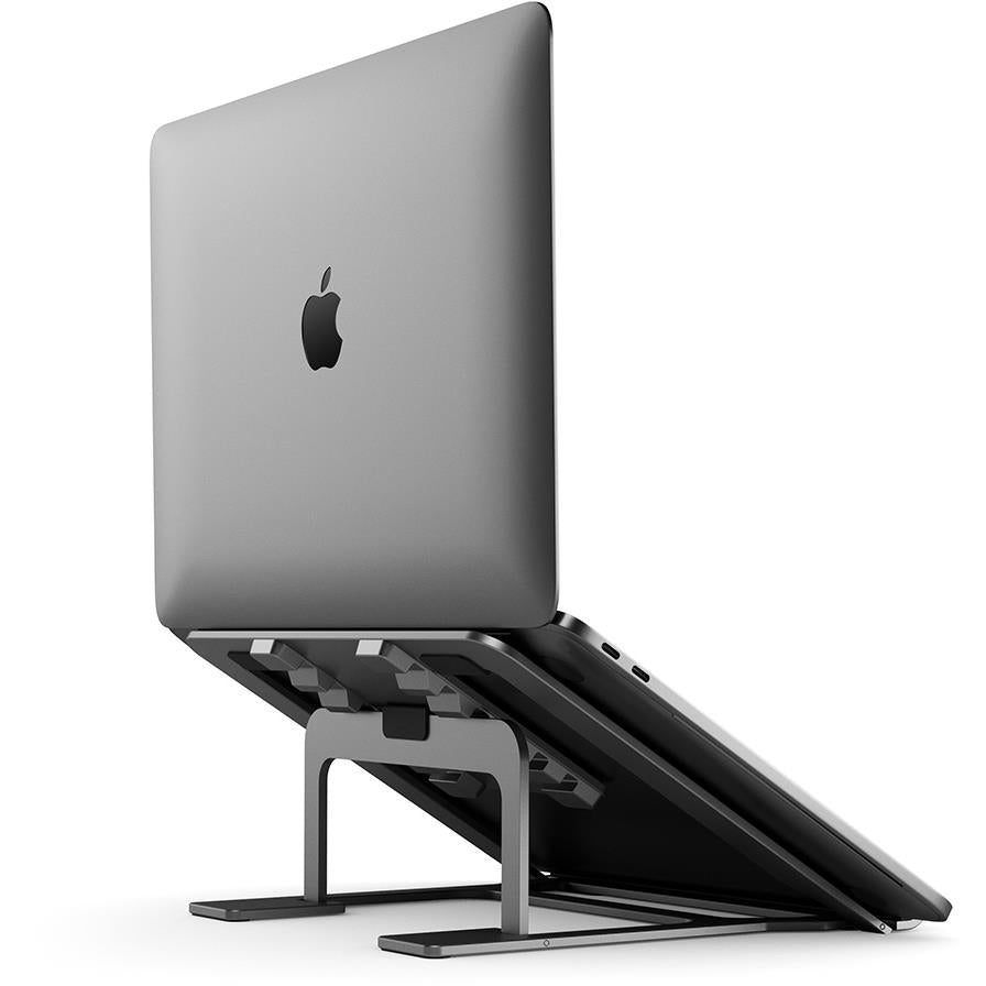 ALOGIC Metro Adjustable Folding Laptop Stand for MacBook & Notebooks - Space Grey | Ergonomic Portable Computer Riser for Home, Office & Travel Use