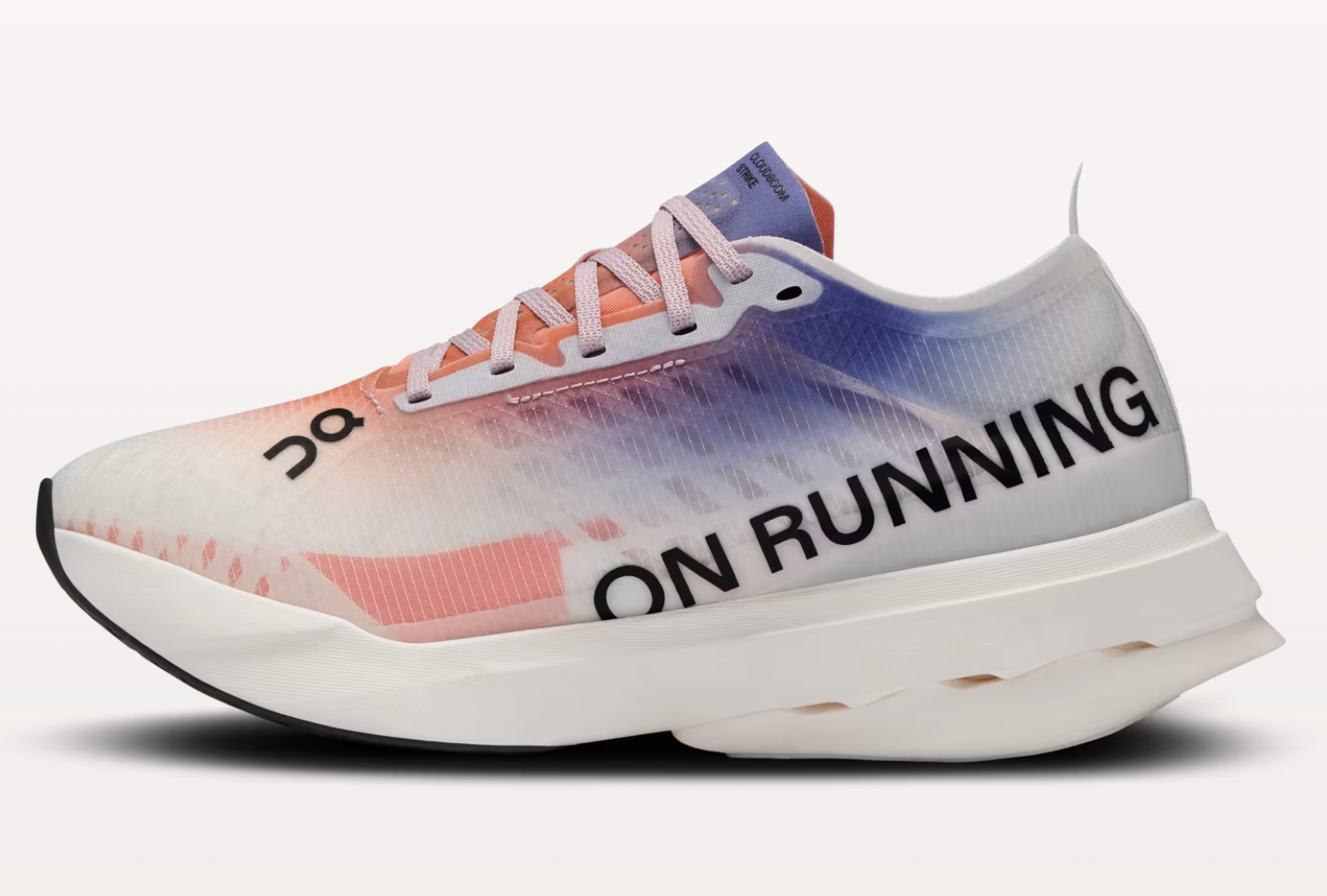 Women's Cloudboom Strike Running Shoes - White/Flame - Lightweight Cushioned Road Racing Sneakers for Marathon & Training