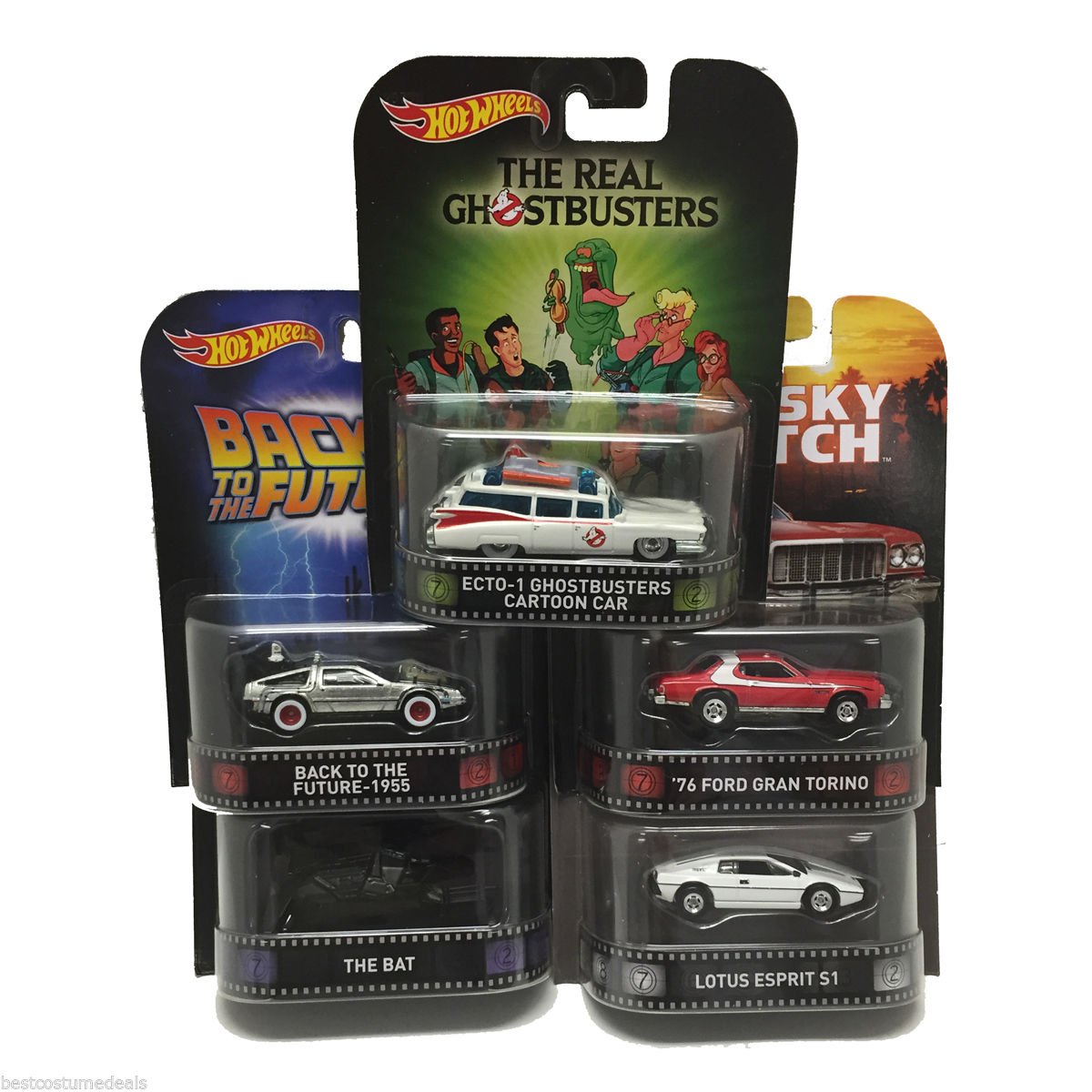 2015 Hot Wheels Retro Entertainment K Case - Set of 5 Die-Cast Cars - Collectible Toy Cars for Kids & Adults - Perfect for Display, Gifts & Playtime