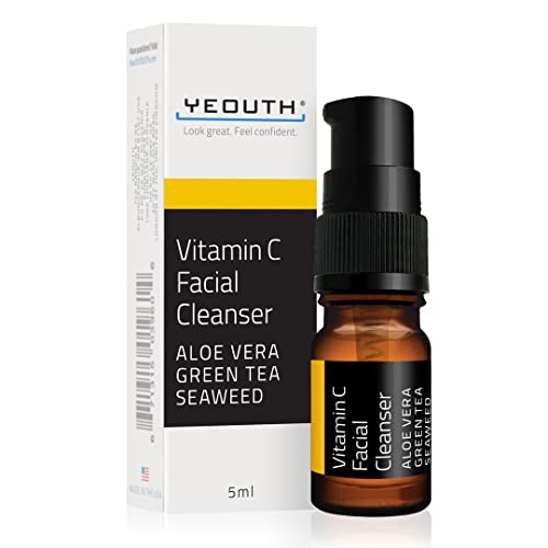 YEOUTH Vitamin C & Hyaluronic Acid Facial Cleanser - Oil Free Face Wash for Oily, Dry & All Skin Types | Anti-Aging Cleansing Formula for Men & Women | Perfect for Daily Skincare Routine & Acne-Prone Skin