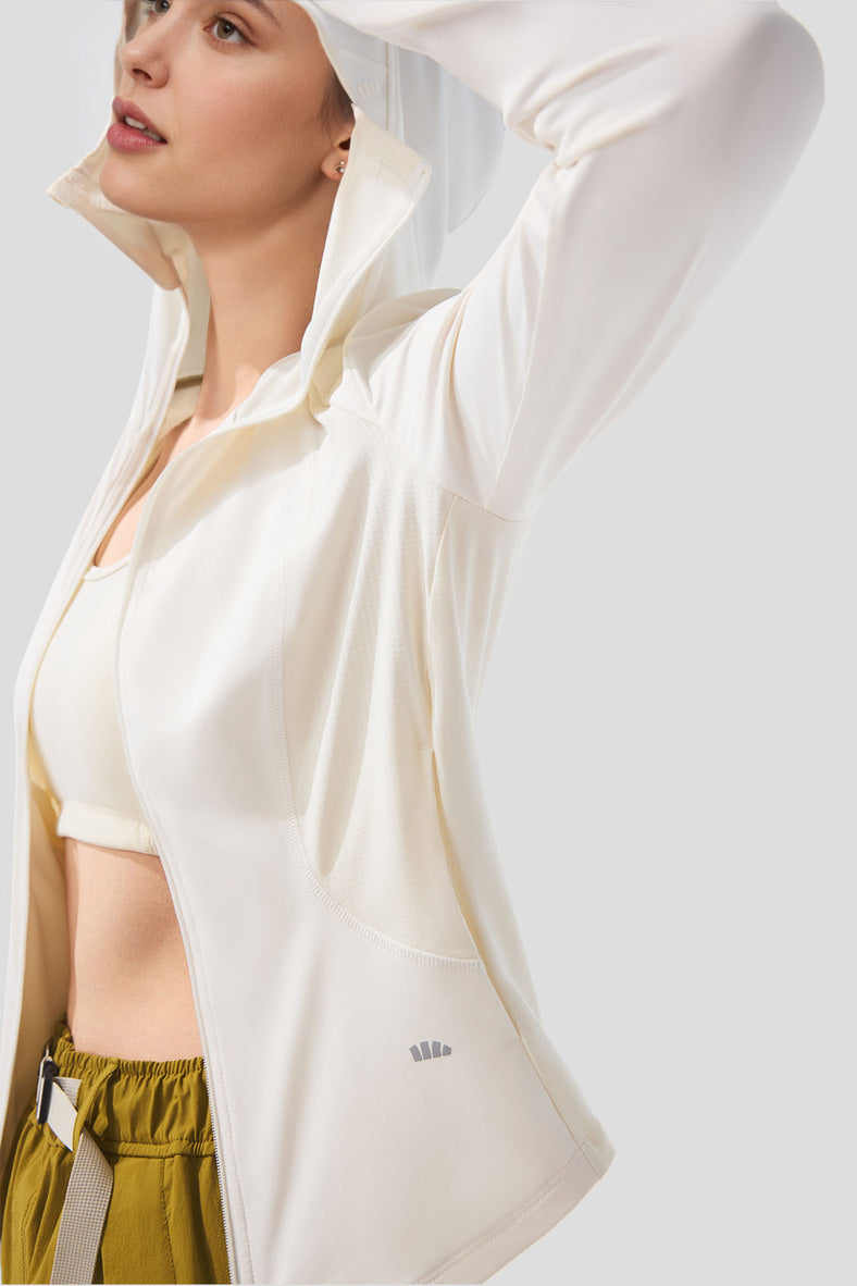 Sleek Women's Cooling Slim Fit Sun Jacket UPF100+ AL119 - Lightweight UV Protection for Outdoor Activities, Hiking & Beach Wear