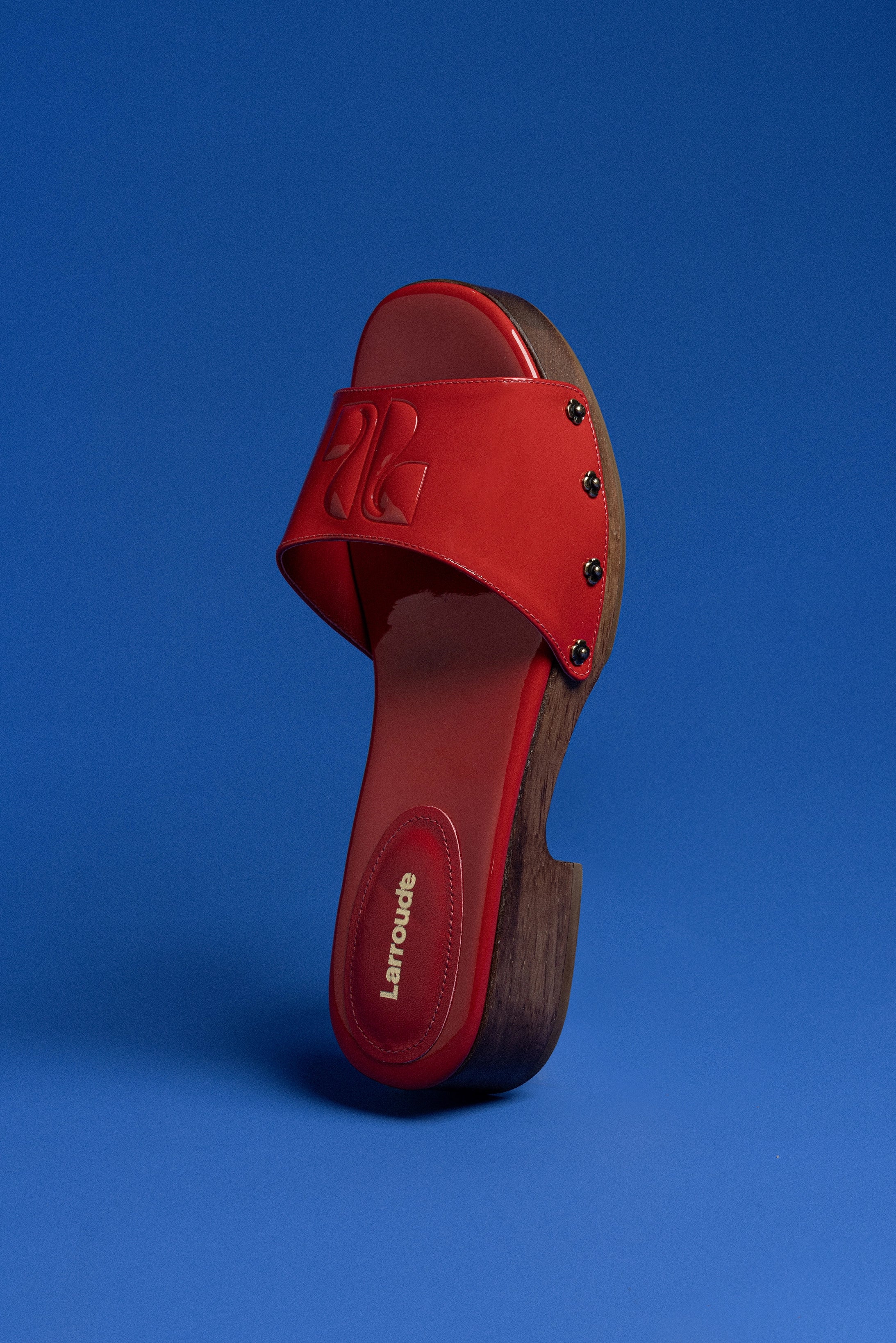 Zuzi Women's Mule Shoes in Scarlet Patent Leather - Comfortable Slip-On Loafers for Office, Casual Wear & Outdoor Walking