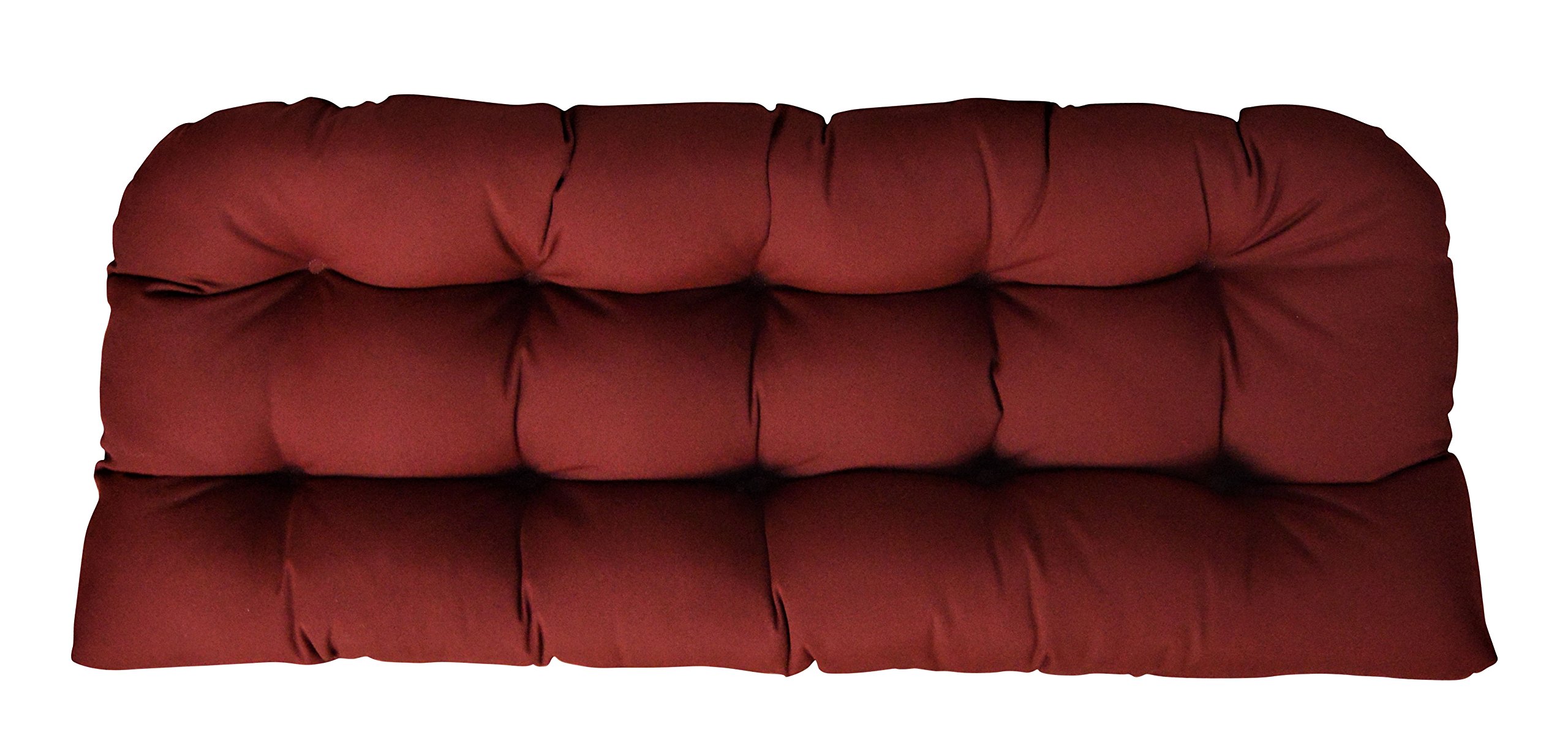 Sunbrella Tufted Wicker Loveseat Cushion 41